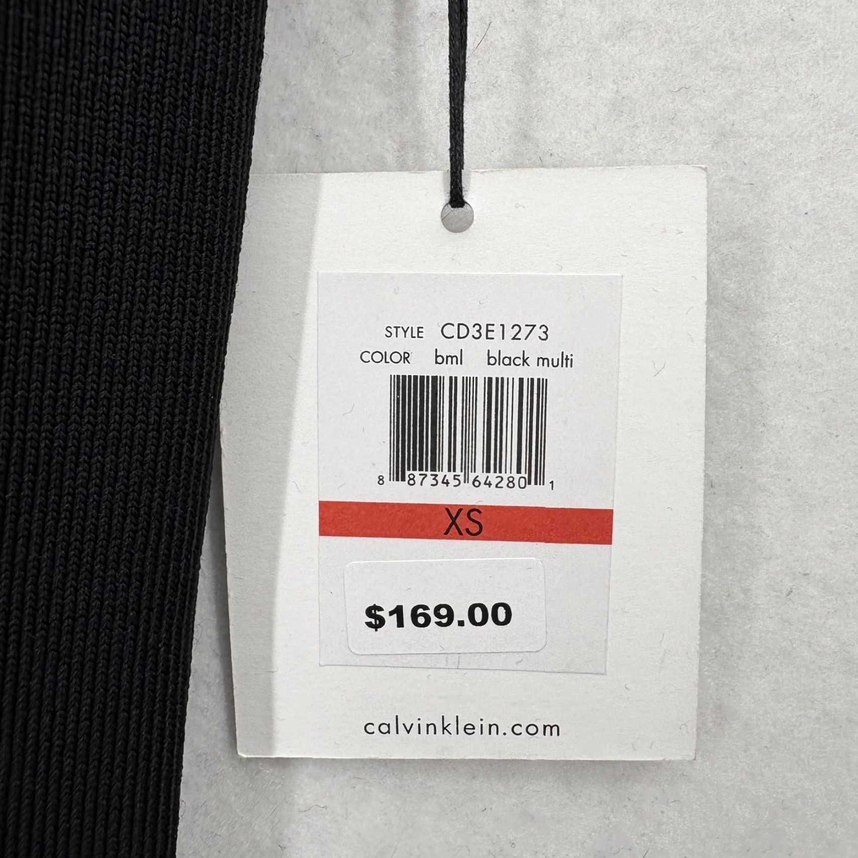 Calvin Klein Calvin Klein Dress Womens XS Black Multi Striped Sleeveless Bodycon Sheath Knit Size XS / US 0-2 / IT 36-38 - 4 Thumbnail