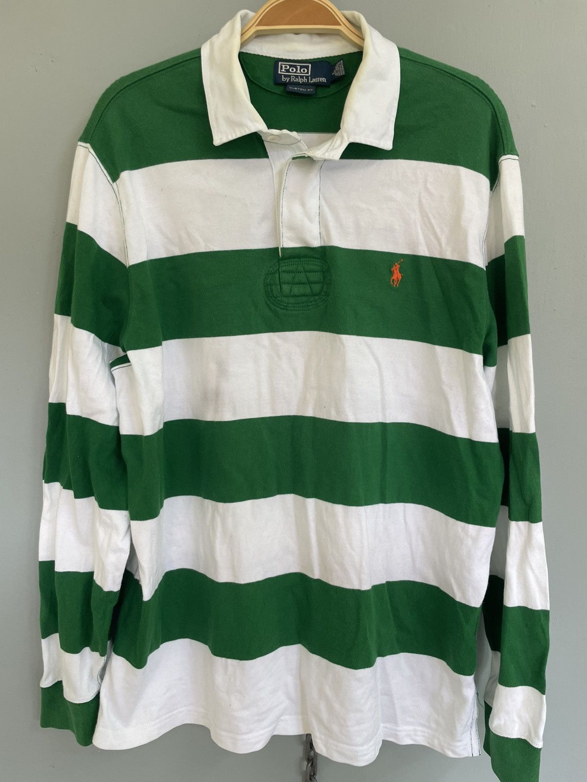 Polo Ralph Lauren Vintage Polo by Ralph Lauren long sleeve Rugby shirt Size US L / EU 52-54 / 3 - 3 Thumbnail