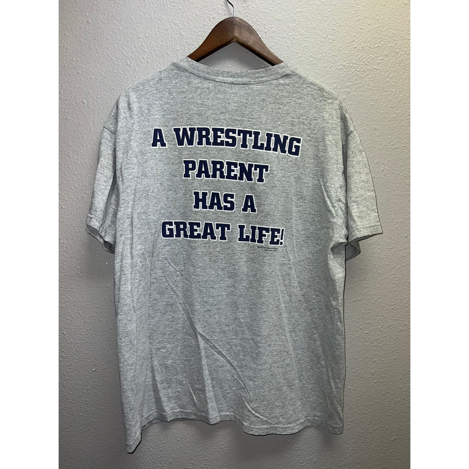 Fruit Of The Loom Vintage Wrestling Shirt Proud To Be A Wrestle Mom 90s Tee L Size US L / EU 52-54 / 3 - 7 Thumbnail