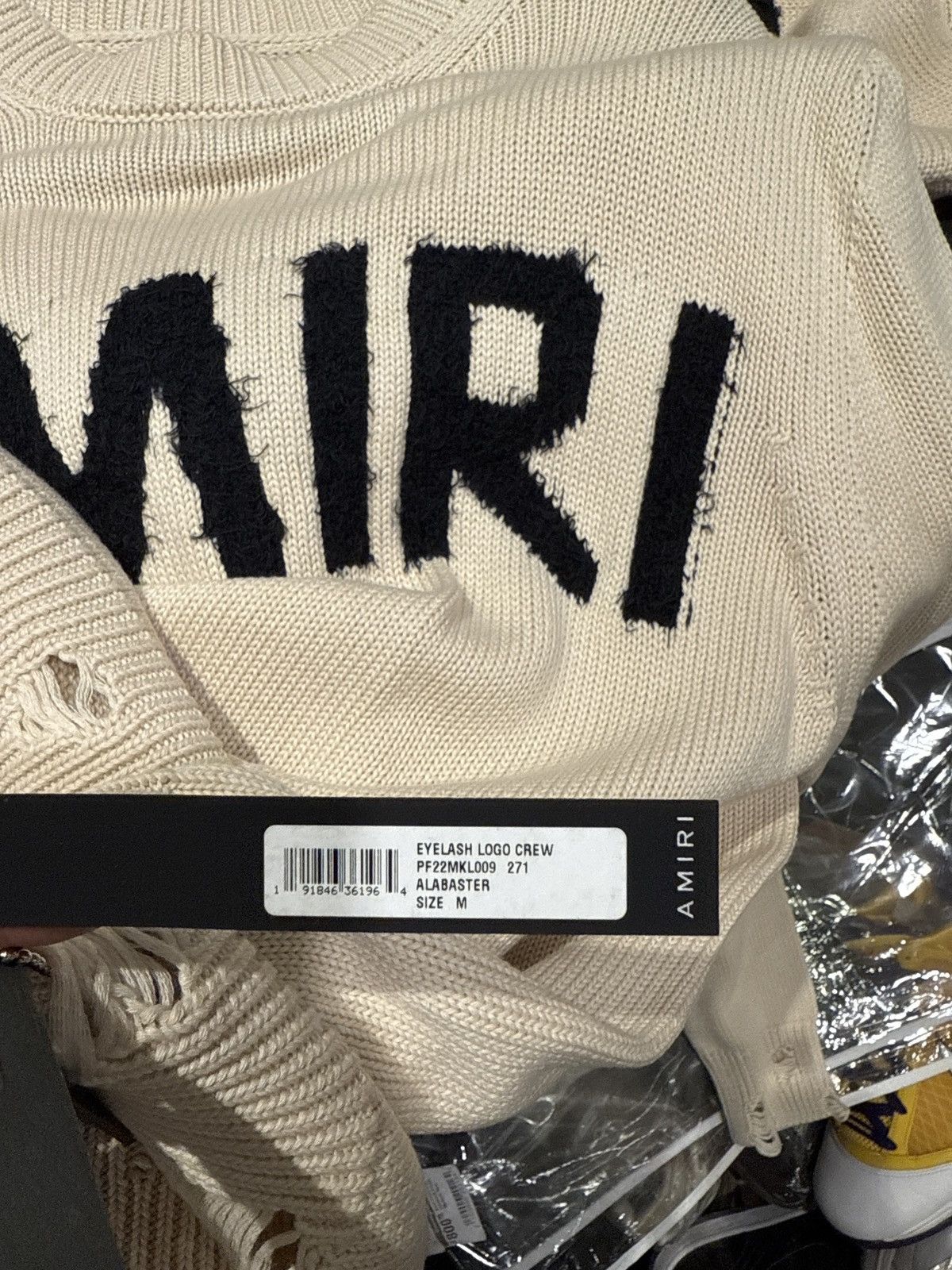 Amiri Amiri Front Logo Crewneck Cream Size US M / EU 48-50 / 2 - 4 Thumbnail
