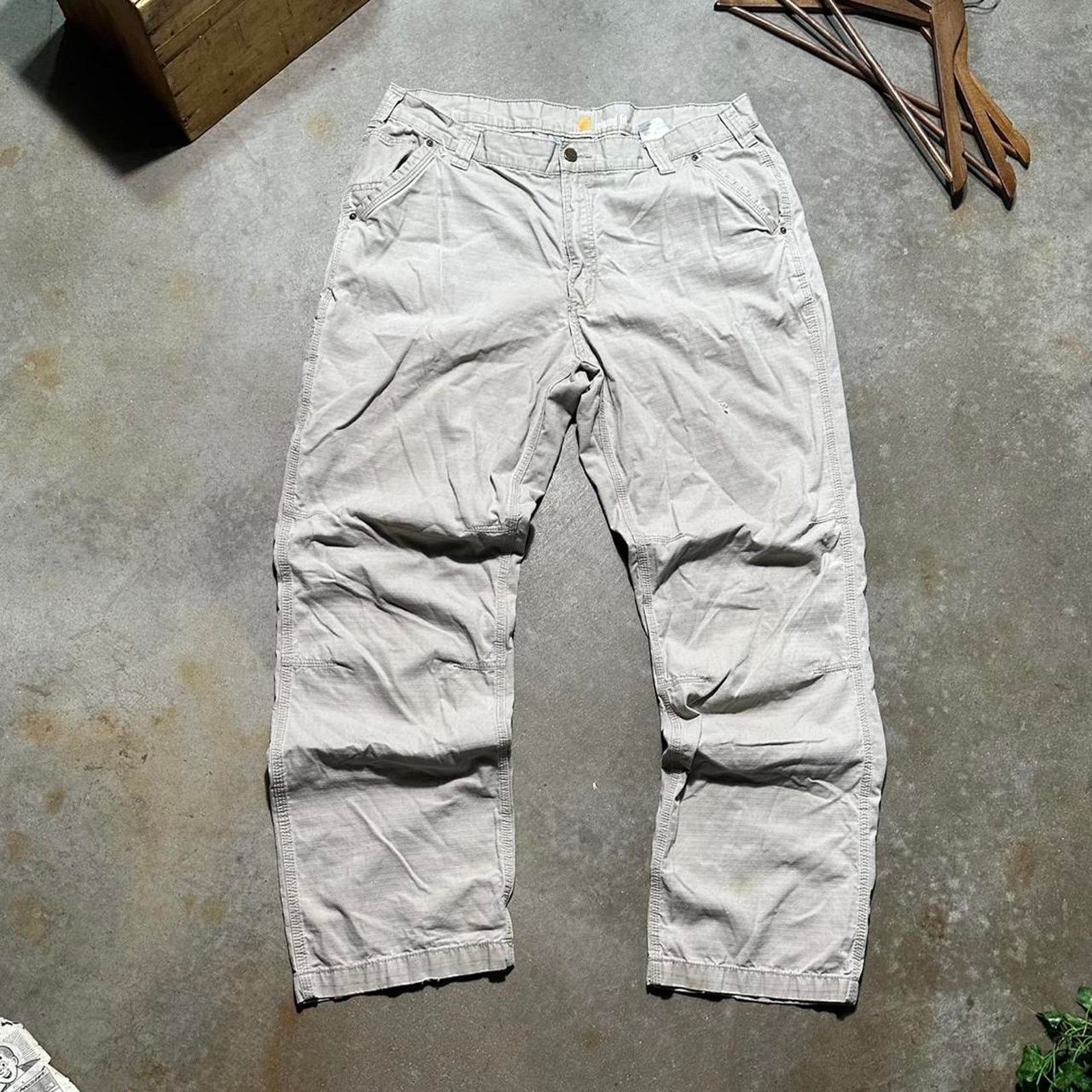 Carhartt Carhartt Tan Cargo Pants Mens 38x34 Relaxed Fit Baggy Skater Size US 38 / EU 54 - 3 Thumbnail