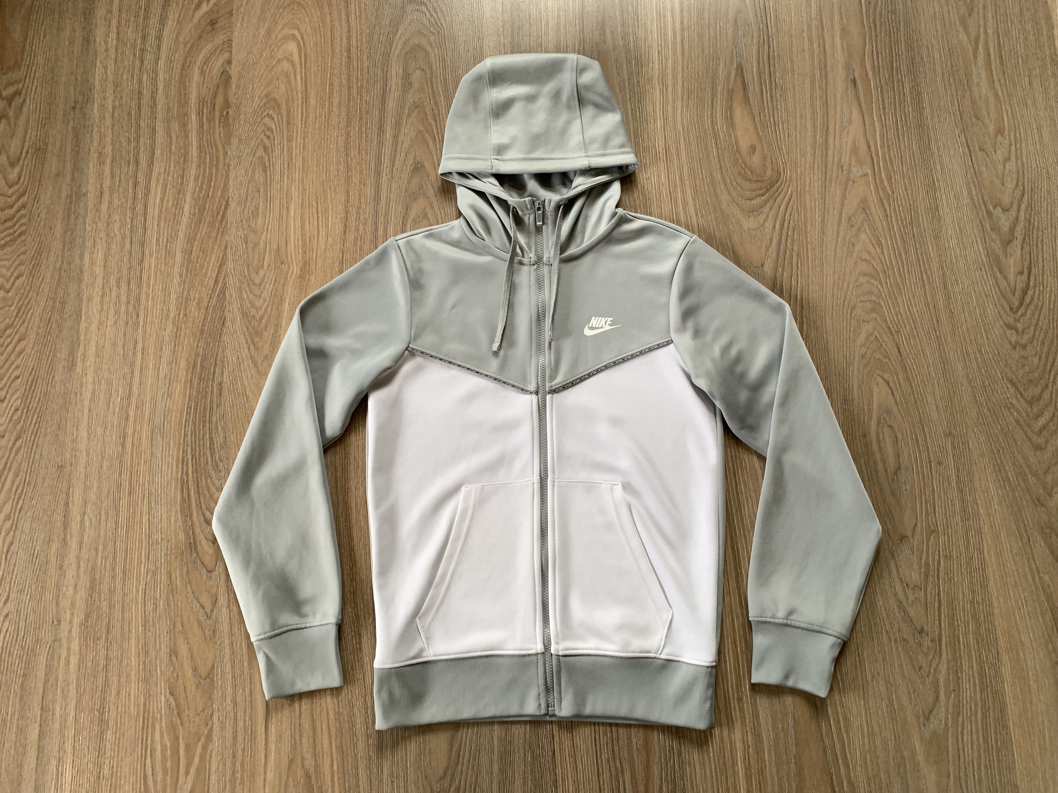 Nike × Vintage Nike Grey Zip Hood Jacket Size US XS / EU 42 / 0 - 3 Thumbnail