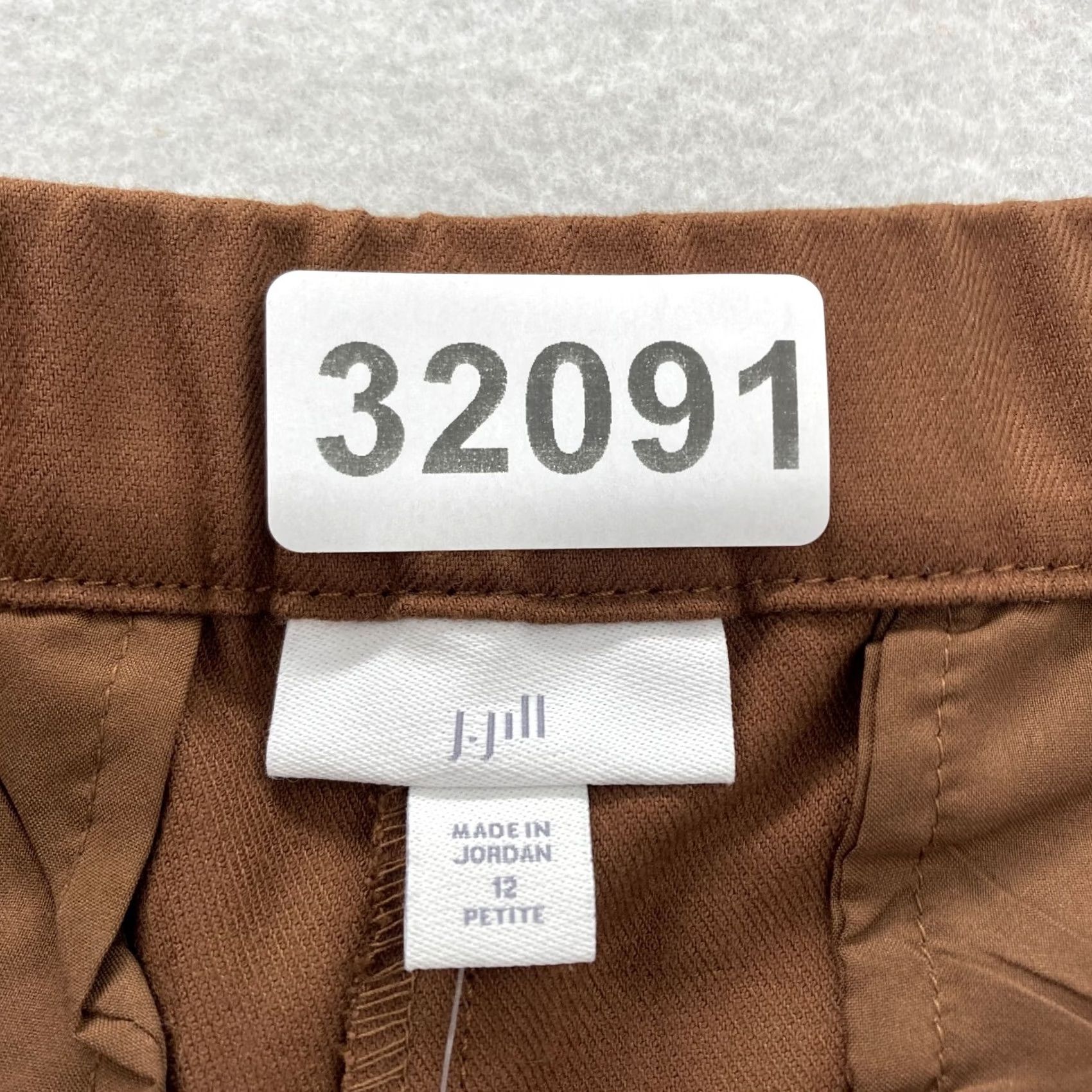 J. Jill J. Jill Wide Leg Pants Women's 12P Petite Chestnut Brown Stretch Pleated Preppy Pants Size 34" / US 12 / IT 48 - 4 Thumbnail