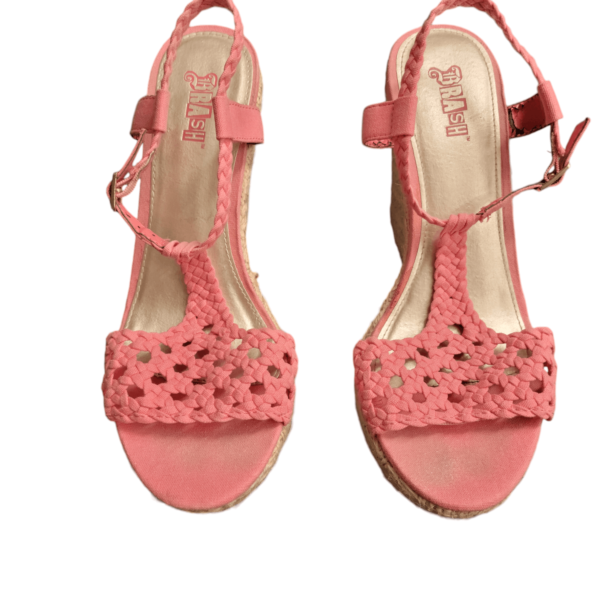 NBDN Nobrandedon Brash Pink Braided Platform High Heels Sandals Size US 9 / IT 39 - 7 Thumbnail