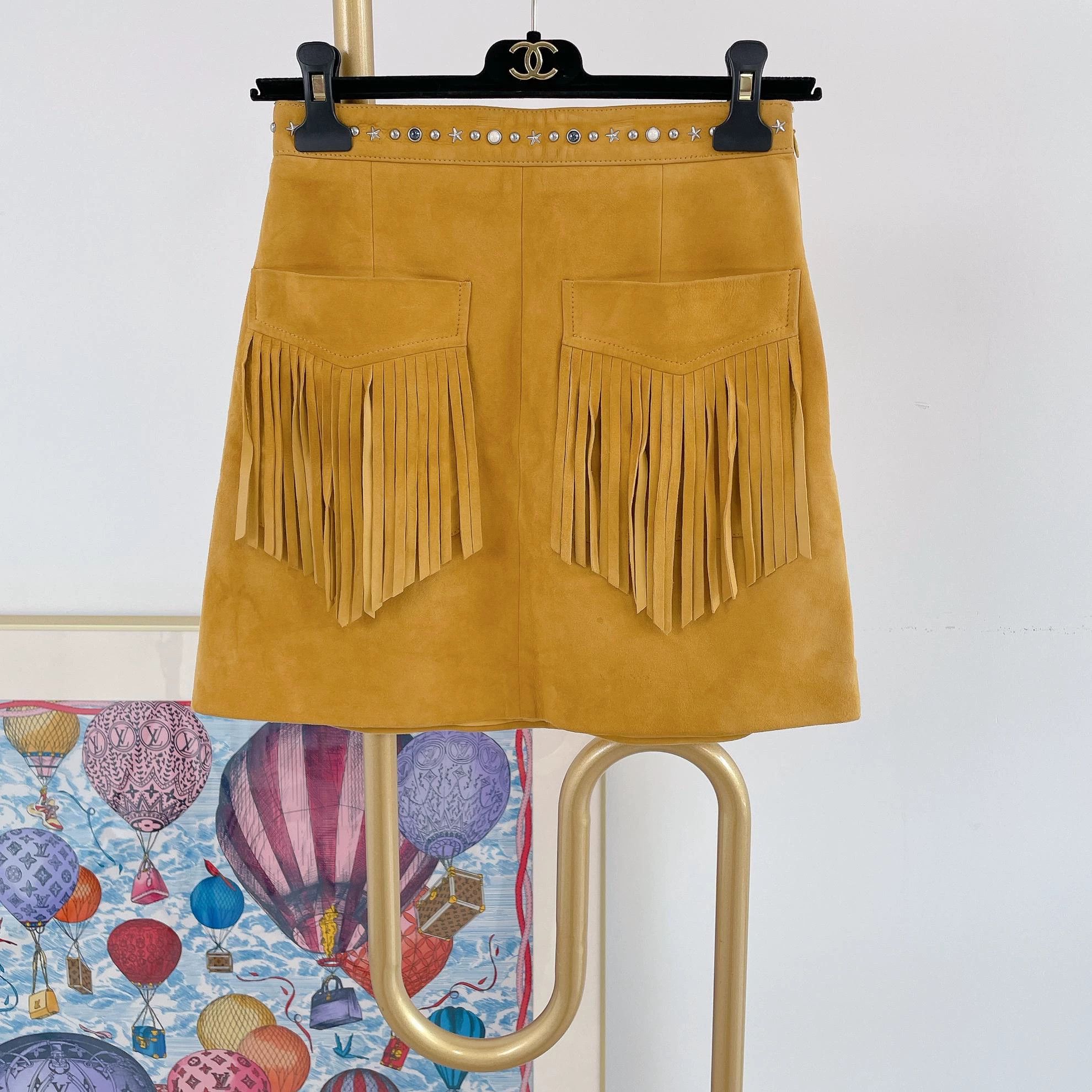 Miu Miu MIUMIU yellow tassel skirt 38 Size 26" / US 2 / IT 38 - 1 Thumbnail