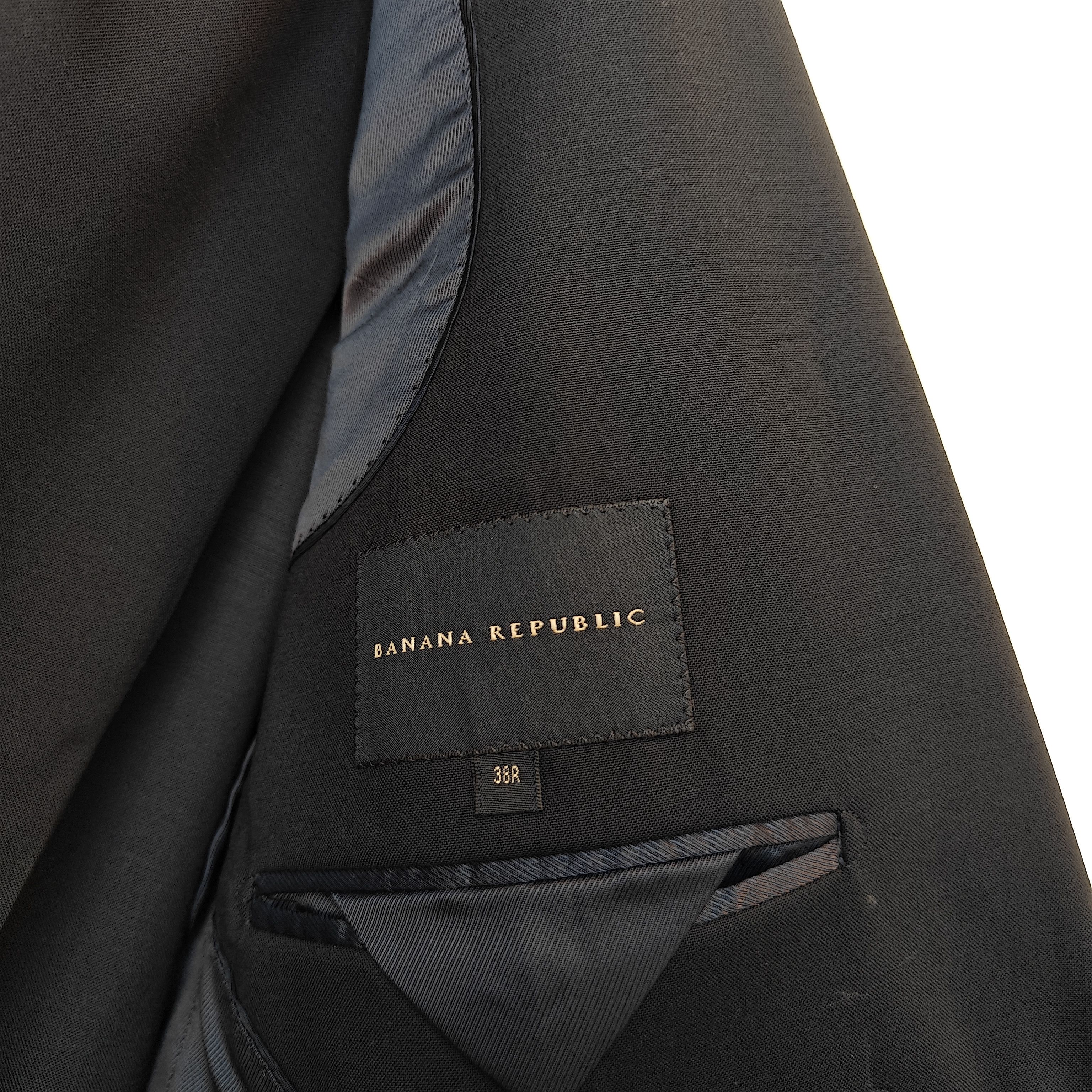 Banana Republic 2000s wool navy suit full set $800 Size 38R - 19 Thumbnail