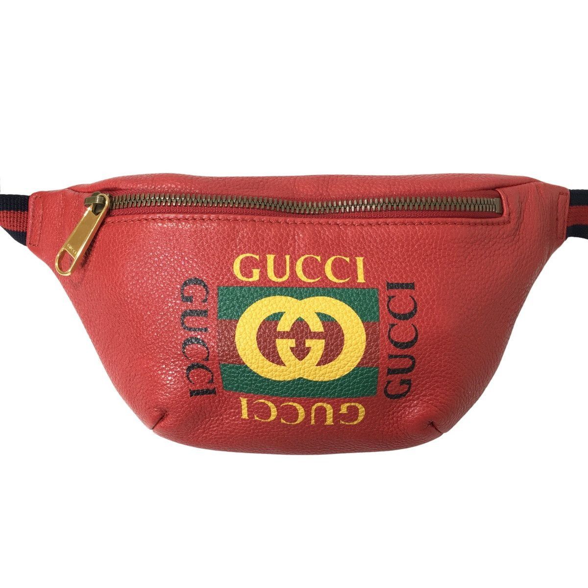 Gucci GUCCI Print Small Belt Bag Red 527792 0 Size ONE SIZE - 1 Thumbnail