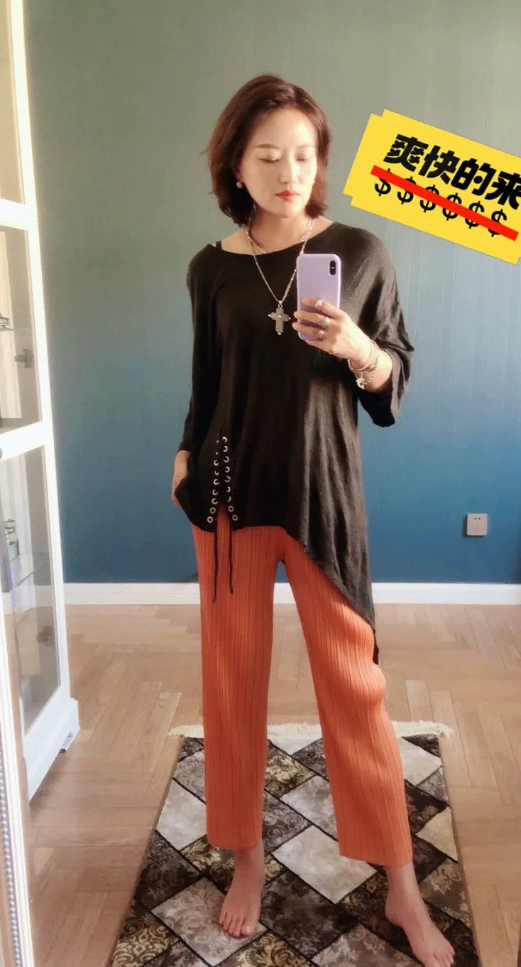 Issey Miyake Issey Miyake Orange pleated pants Size 26" / US 2 / IT 38 - 6 Thumbnail