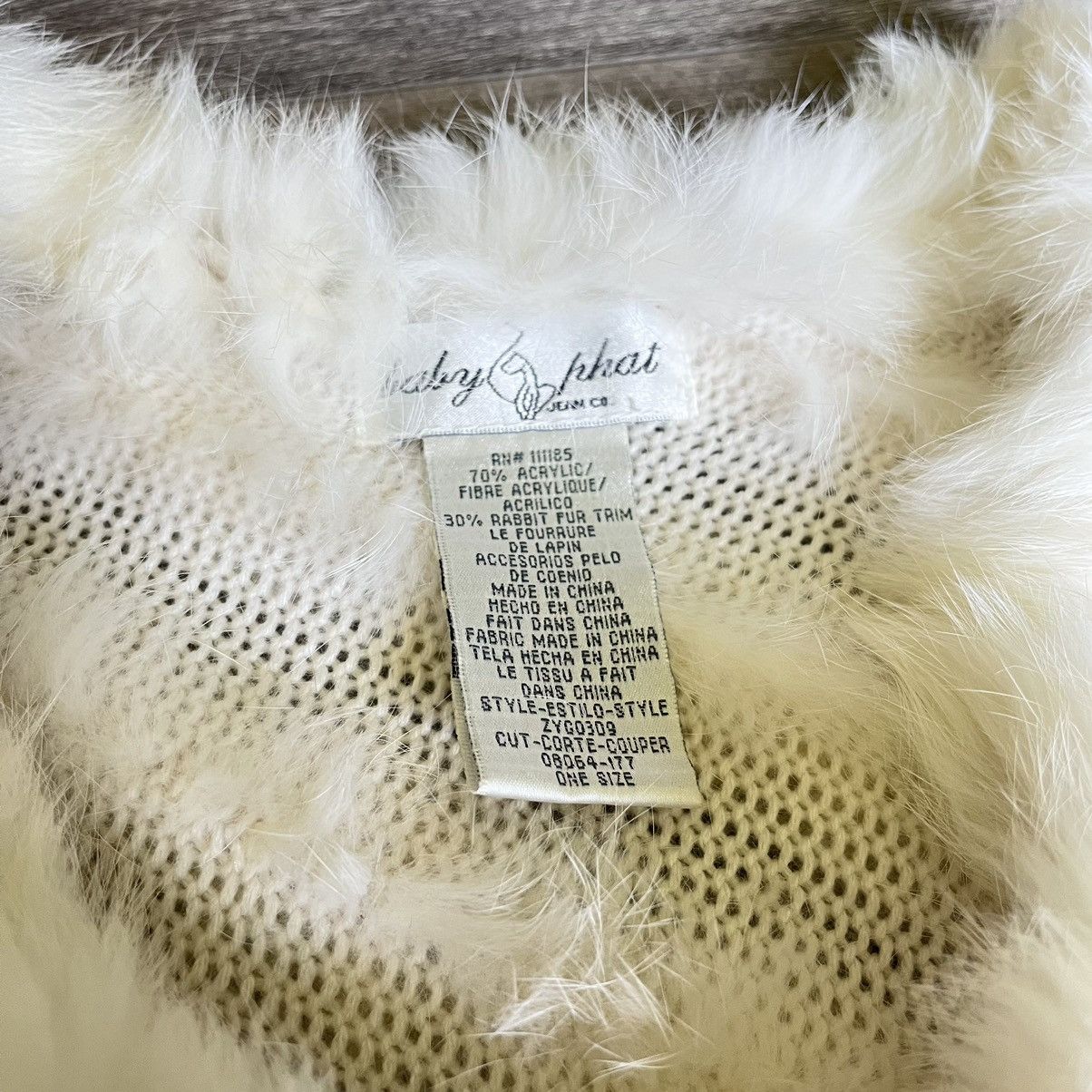 Vintage Vintage Y2K 2000s Baby Phat Rabbit Fur Trim Poncho Pullover Size M / US 6-8 / IT 42-44 - 4 Thumbnail