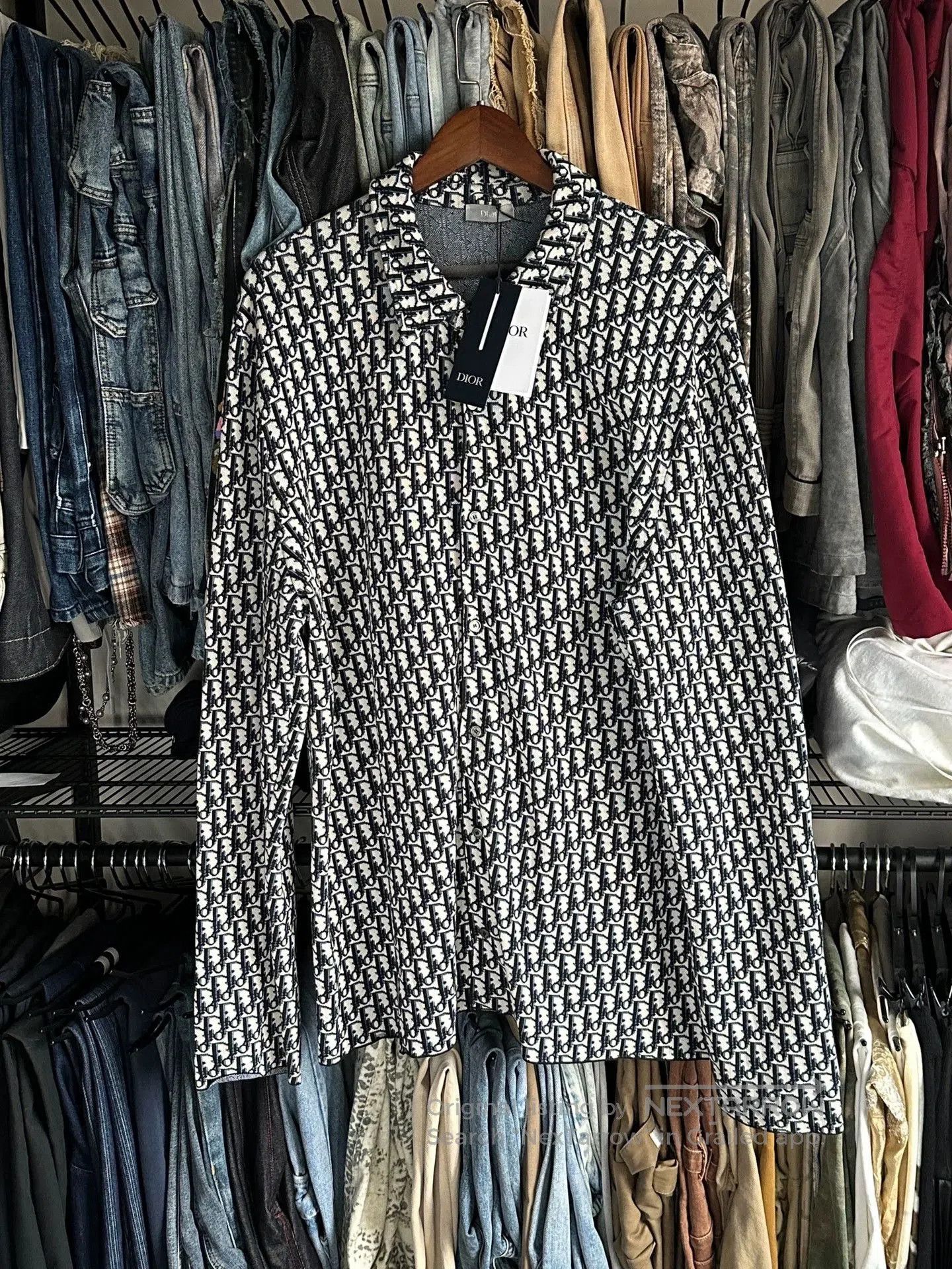 Dior Dior All-Over Logo Print Shirt XXL. Size US XXL / EU 58 / 5 - 1 Thumbnail