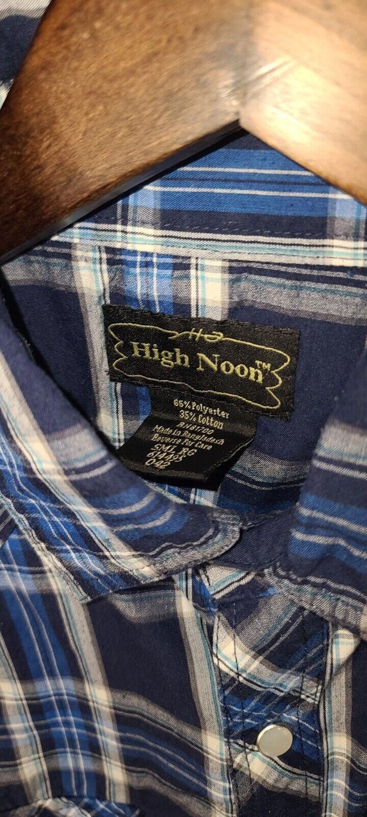 Designer High Noon Pearl Snap Western Shirt SMALL Men's Long Sleeve Size US S / EU 44-46 / 1 - 4 Thumbnail
