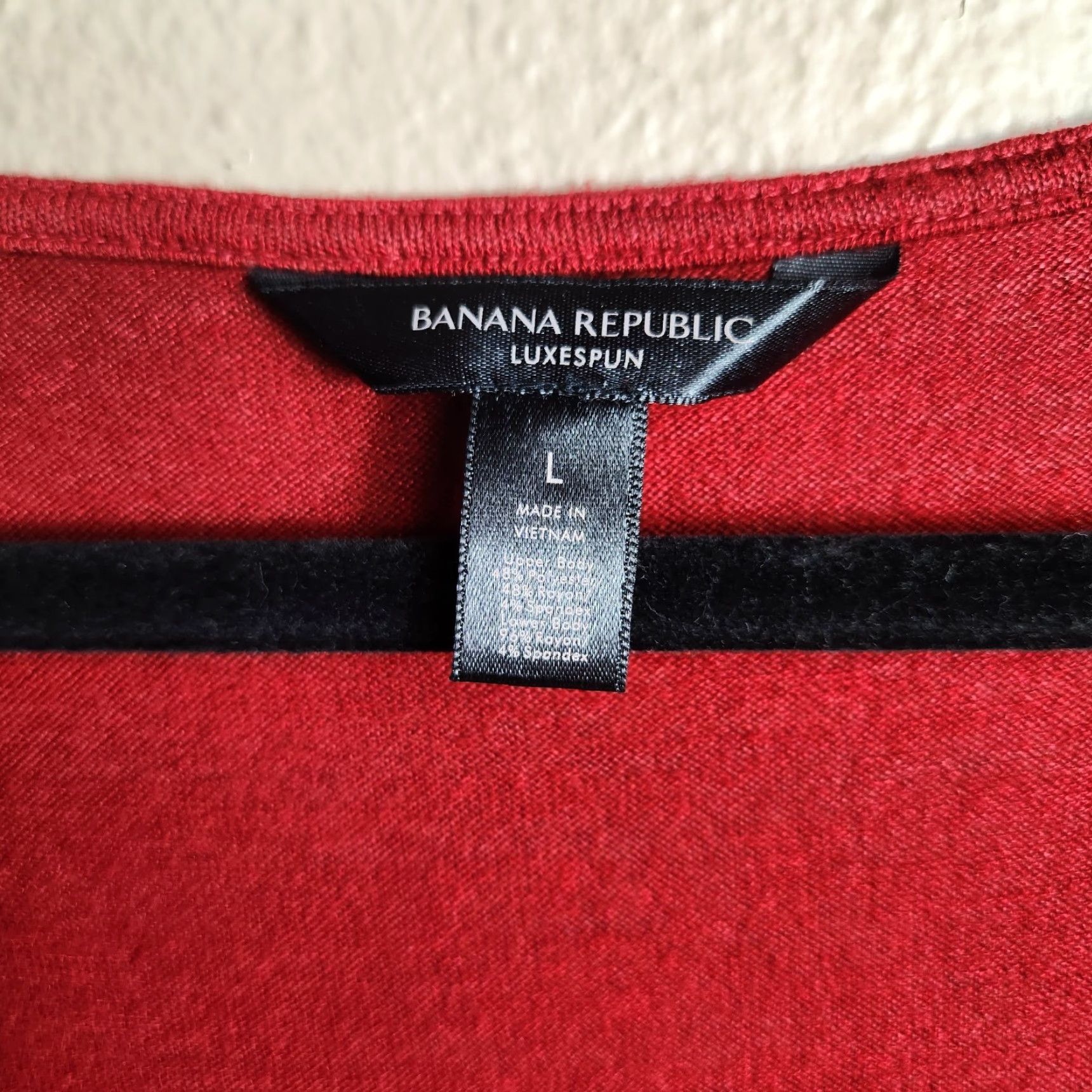 Banana Republic Banana Republic Womens L Mulled Cranberry Luxespun Cowl-Neck Bodysuit Shirt Size L / US 10 / IT 46 - 3 Thumbnail