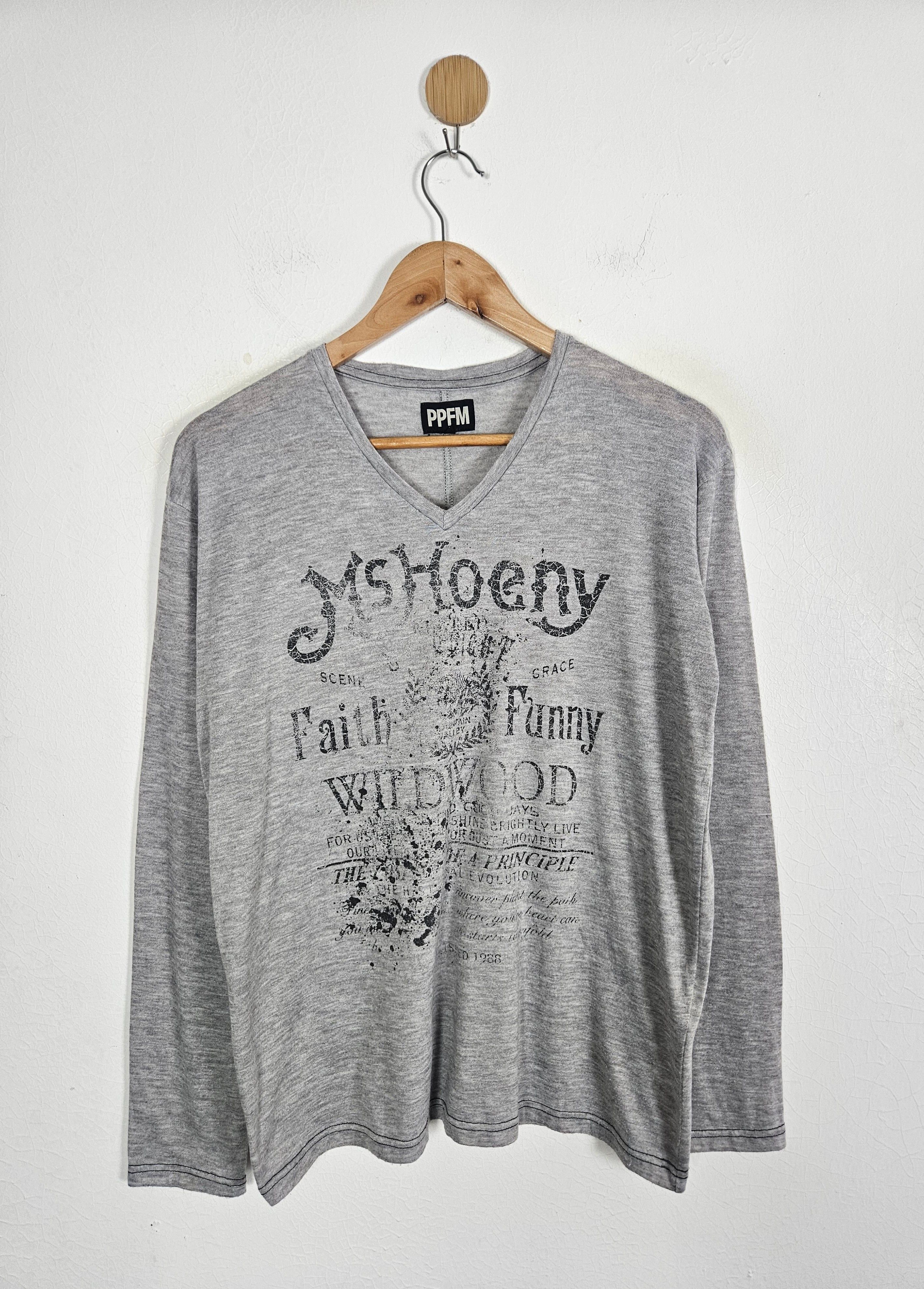 トップス PPFM border long Tshirt archive Ppfm ppfm t shirt - Gem