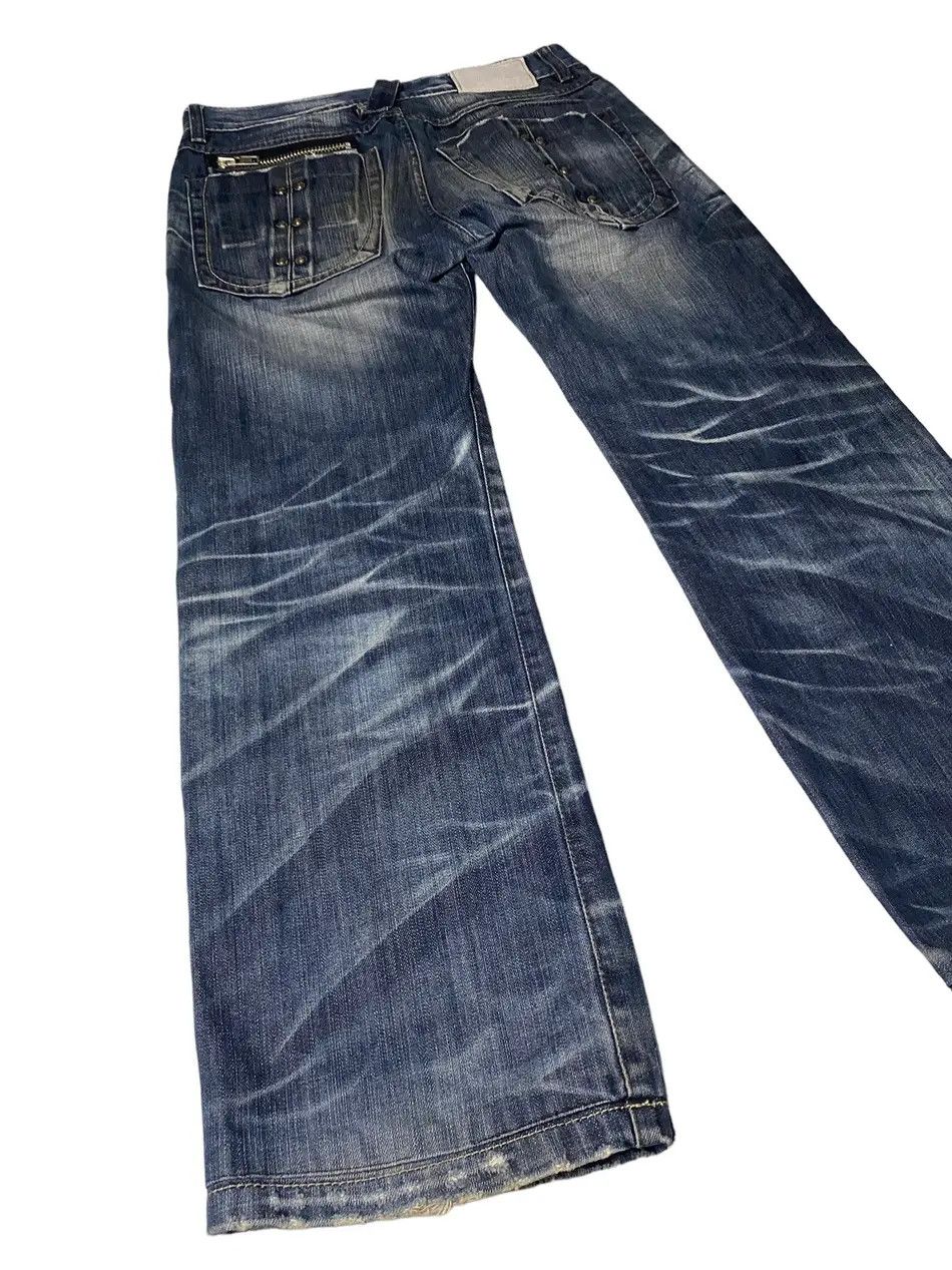 Japanese Brand Authentic Flared Seawash Straight Cut Jeans Denim Size US 32 / EU 48 - 6 Thumbnail