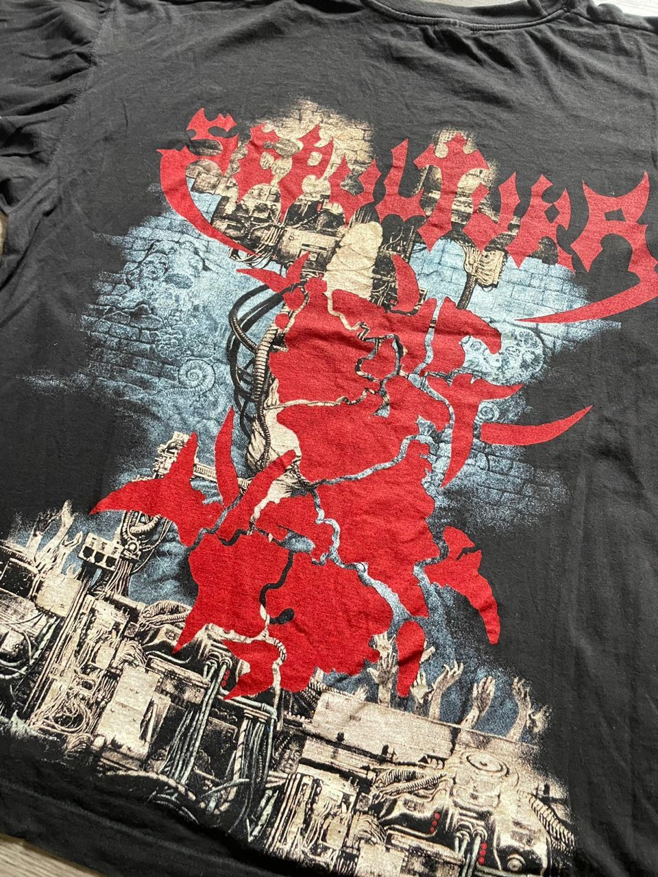 Vintage Vintage 90s Sepultura Morbid Visions Aop tee Size US XL / EU 56 / 4 - 4 Thumbnail
