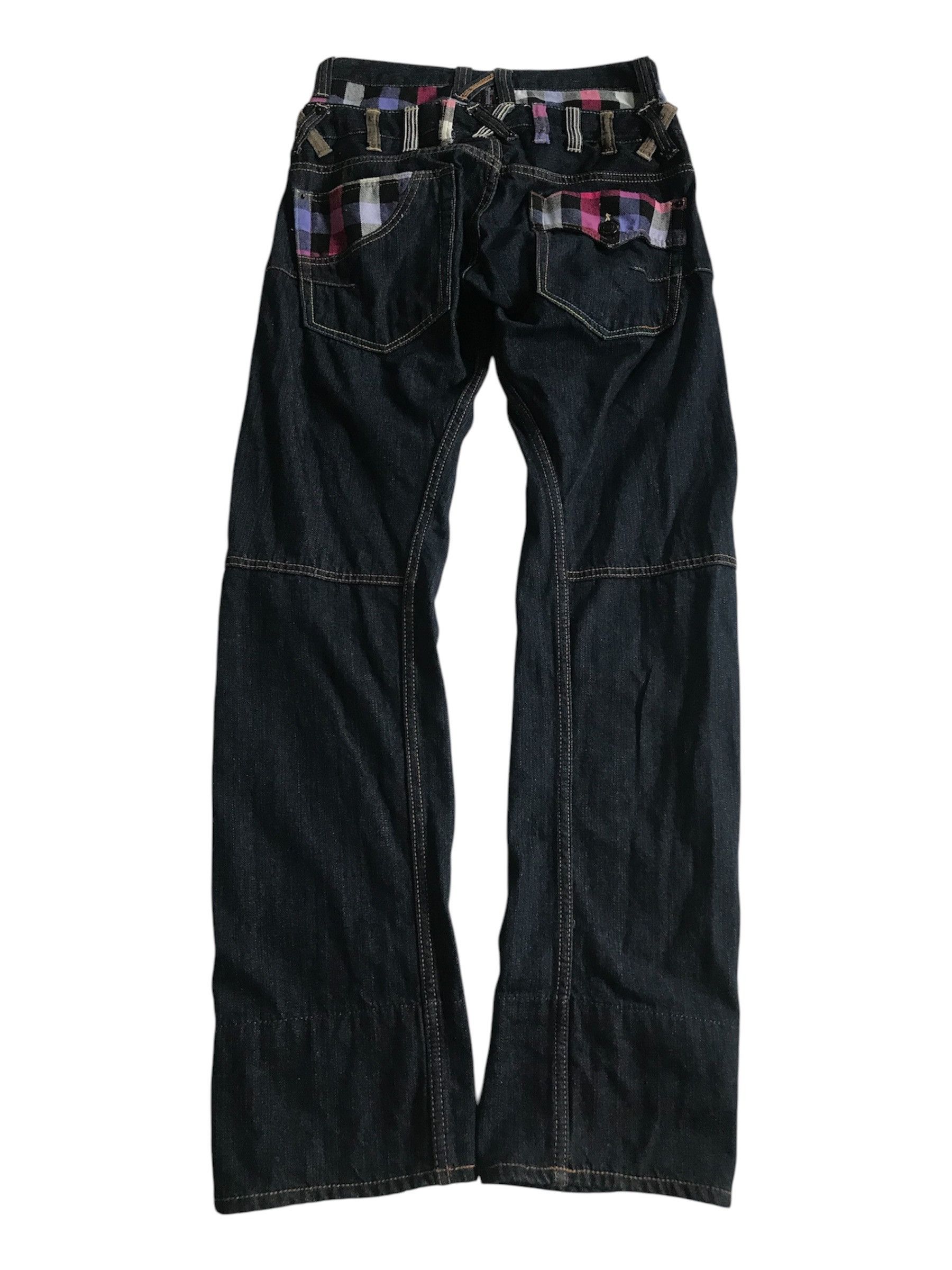 Japanese Brand Jack Serika Japanese Double Waist Roll Up Denim Jeans Size US 27 - 4 Thumbnail