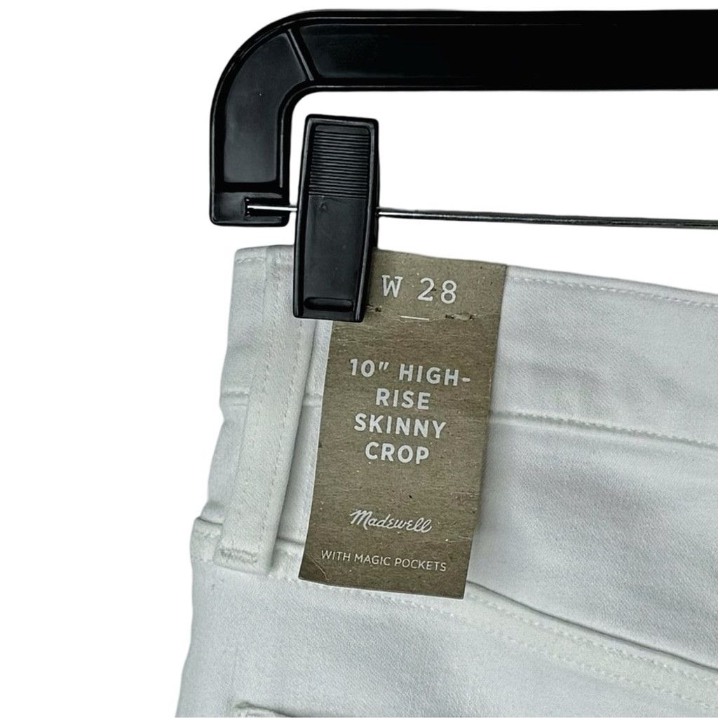 Madewell NWT MADEWELL Women's White High Rise Skinny Crop Jeans W28 Size 28" / US 6 / IT 42 - 5 Thumbnail