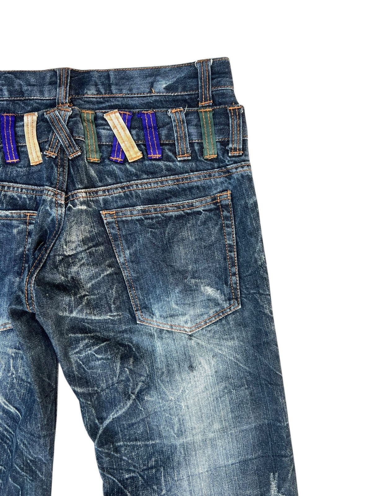 14th Addiction Double Waist Nylaus Clothing Dirty Mud Discharge Denim Jeans Size US 30 / EU 46 - 18 Thumbnail