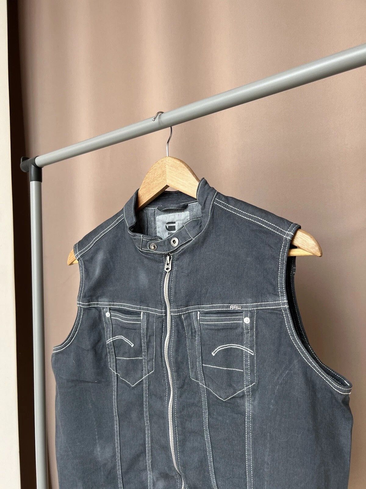 G-Star G-Star Raw Denim Vest Womens Size L Grey Sleeveless Size L / US 10 / IT 46 - 3 Thumbnail
