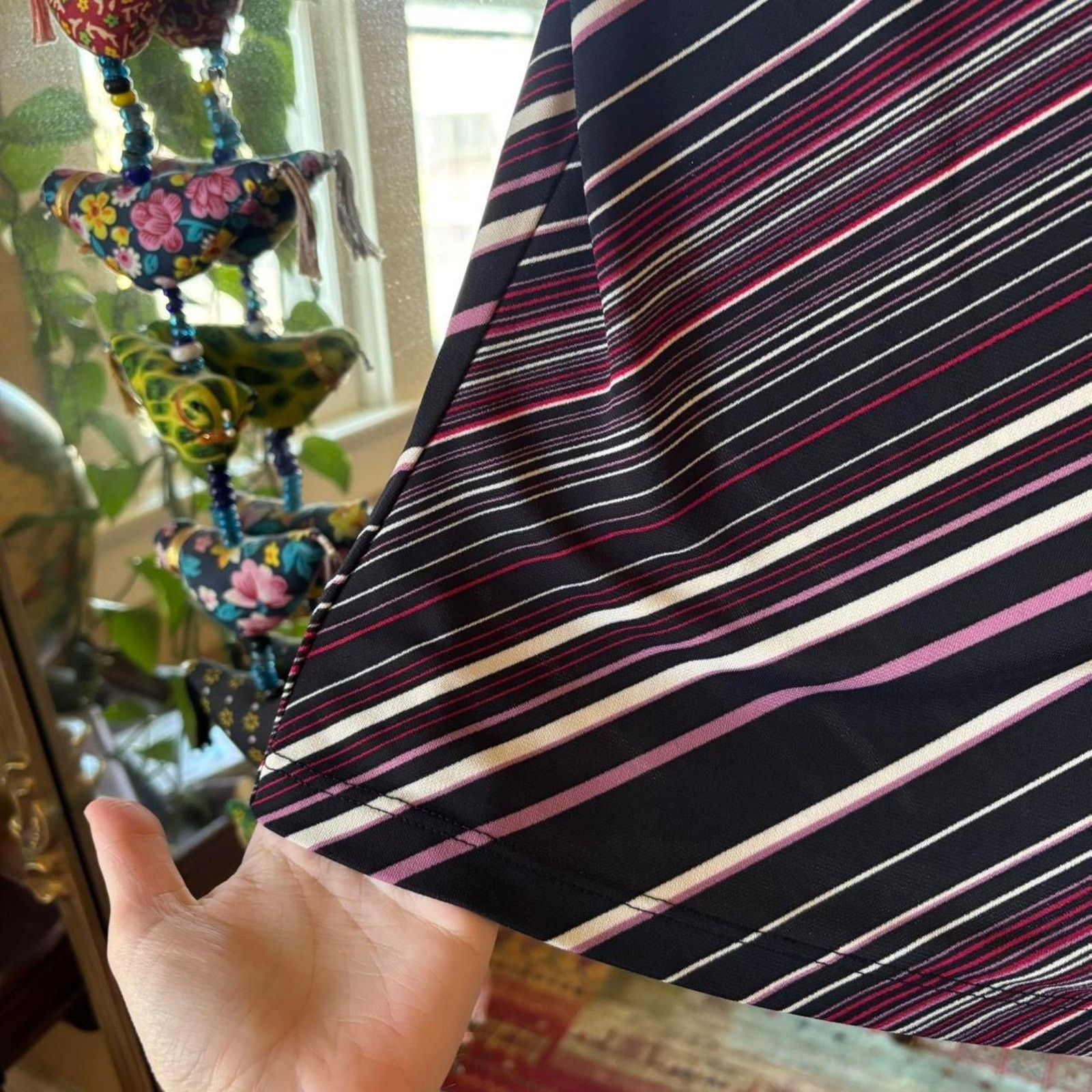 Vintage Vintage The Limited Black Striped Cowl Neck Blouse Large Size L / US 10 / IT 46 - 4 Thumbnail