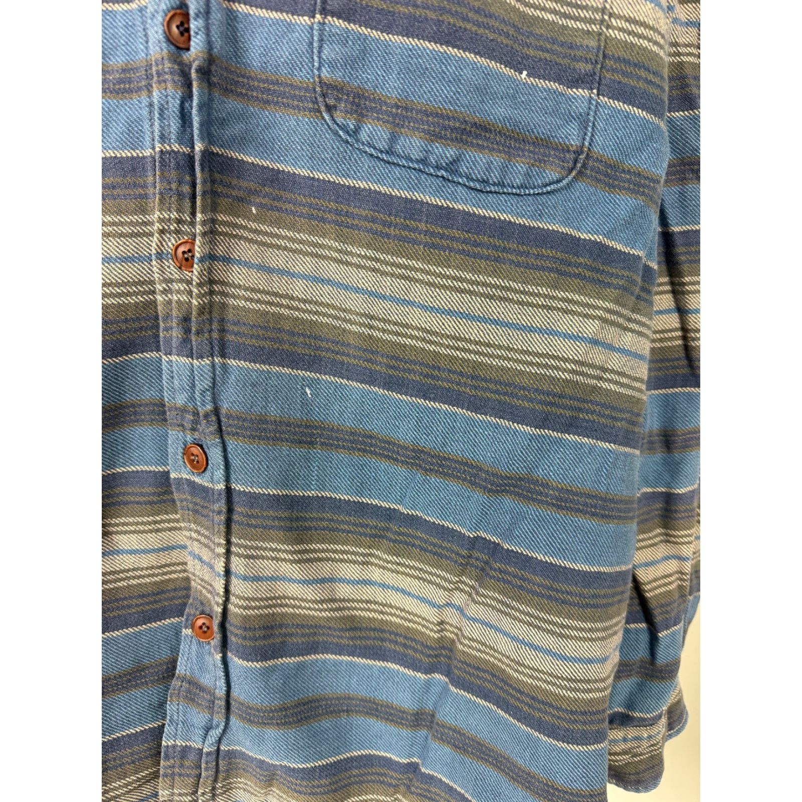 Vintage VINTAGE Old School Clothing Co. Shirt XL Blue Striped Handwoven Cotton Button-Up Men's Size US XL / EU 56 / 4 - 6 Thumbnail