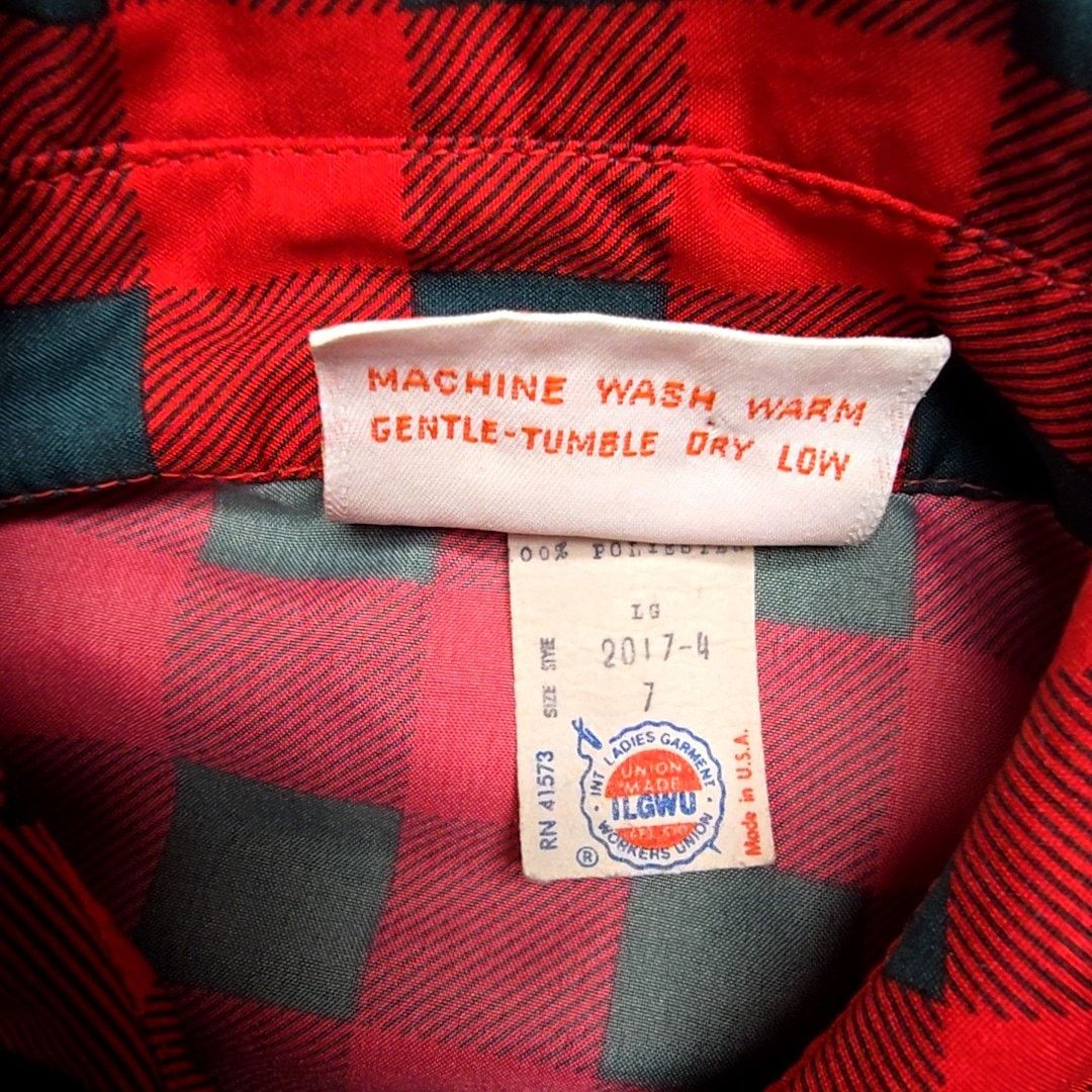 Vintage Vintage Sweet Apple Plaid Blouse Red Green Checkered Size 7 Size M / US 6-8 / IT 42-44 - 6 Thumbnail