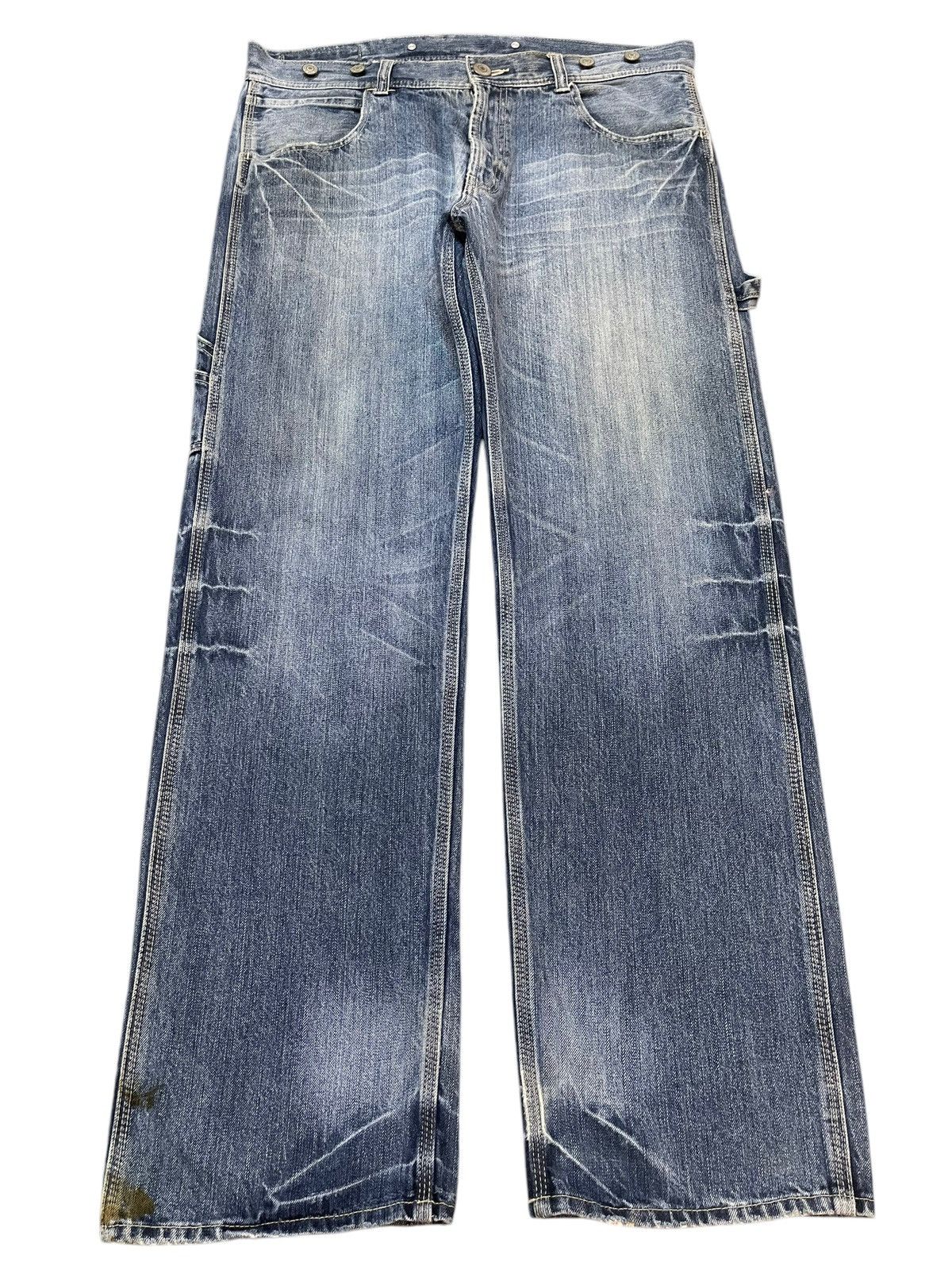 Evisu Vintage Japanese Brand Faded Wash Carpenter Baggy Jeans Size US 36 / EU 52 - 1 Thumbnail
