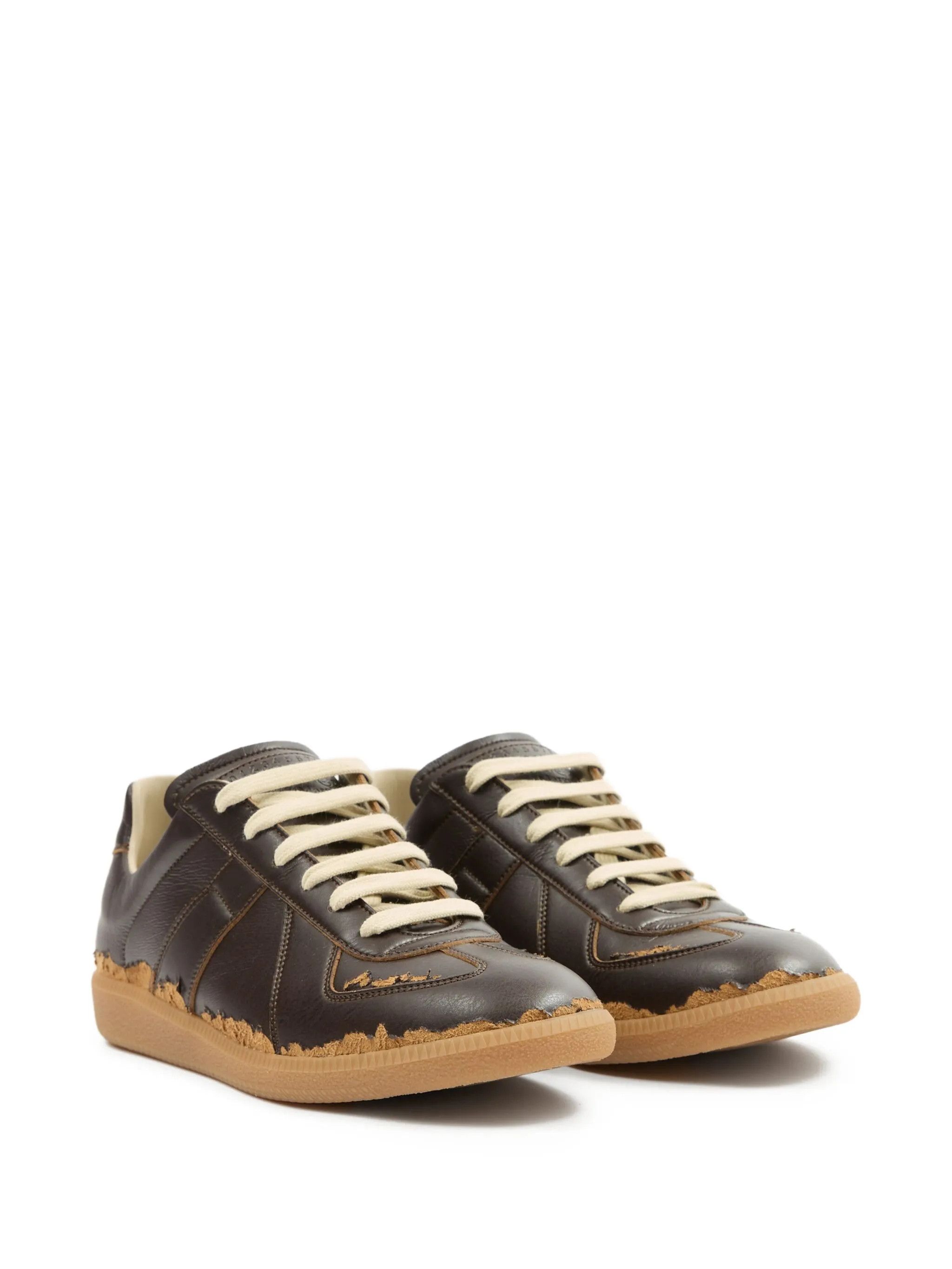 Maison Margiela o1w1db10226 Replica Low-Top Sneakers in Brown Size US 11 / EU 44 - 2 Thumbnail