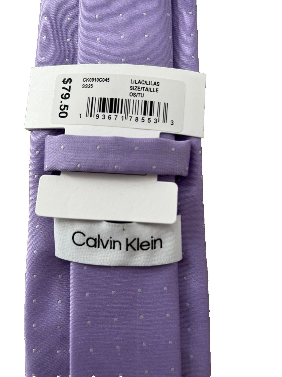 Calvin Klein Calvin Klein CK Dot Print Tie Lavender Size ONE SIZE - 3 Thumbnail