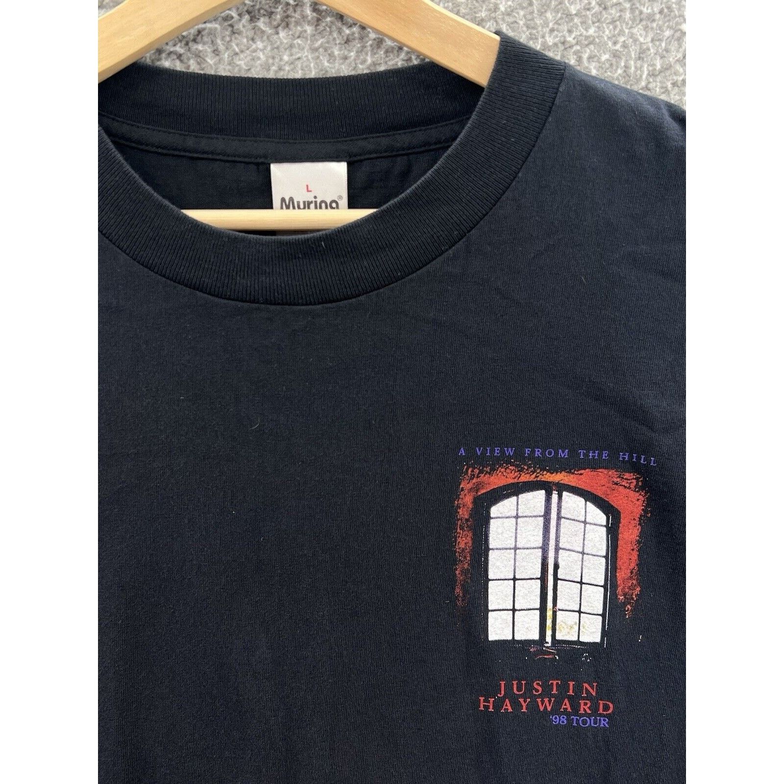 Other Murina Justin Hayward View From The Hill 1998 Tour Black Tee Size US L / EU 52-54 / 3 - 4 Thumbnail