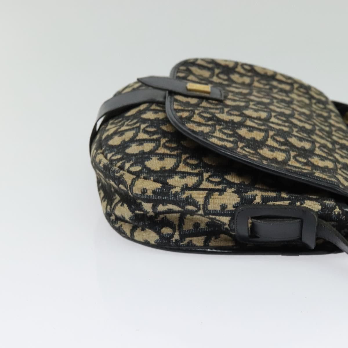 Dior DIOR Trotter Canvas Shoulder Bag Navy Gold Size ONE SIZE - 4 Thumbnail