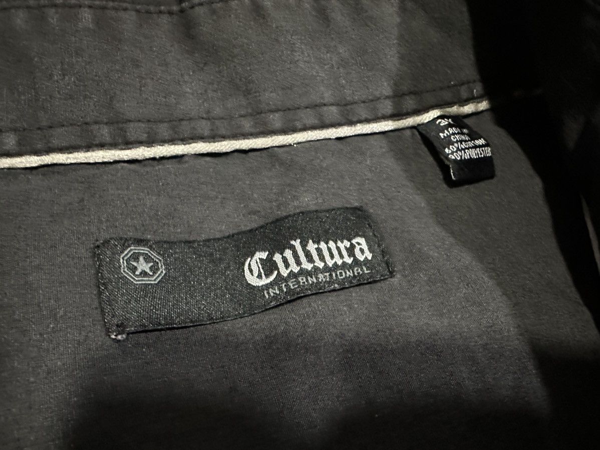 If Six Was Nine × Japanese Brand × Seditionaries 🔥Y2K Cultura Black Floral Tribal Embossed Shirt Goth Punk Size US L / EU 52-54 / 3 - 6 Thumbnail