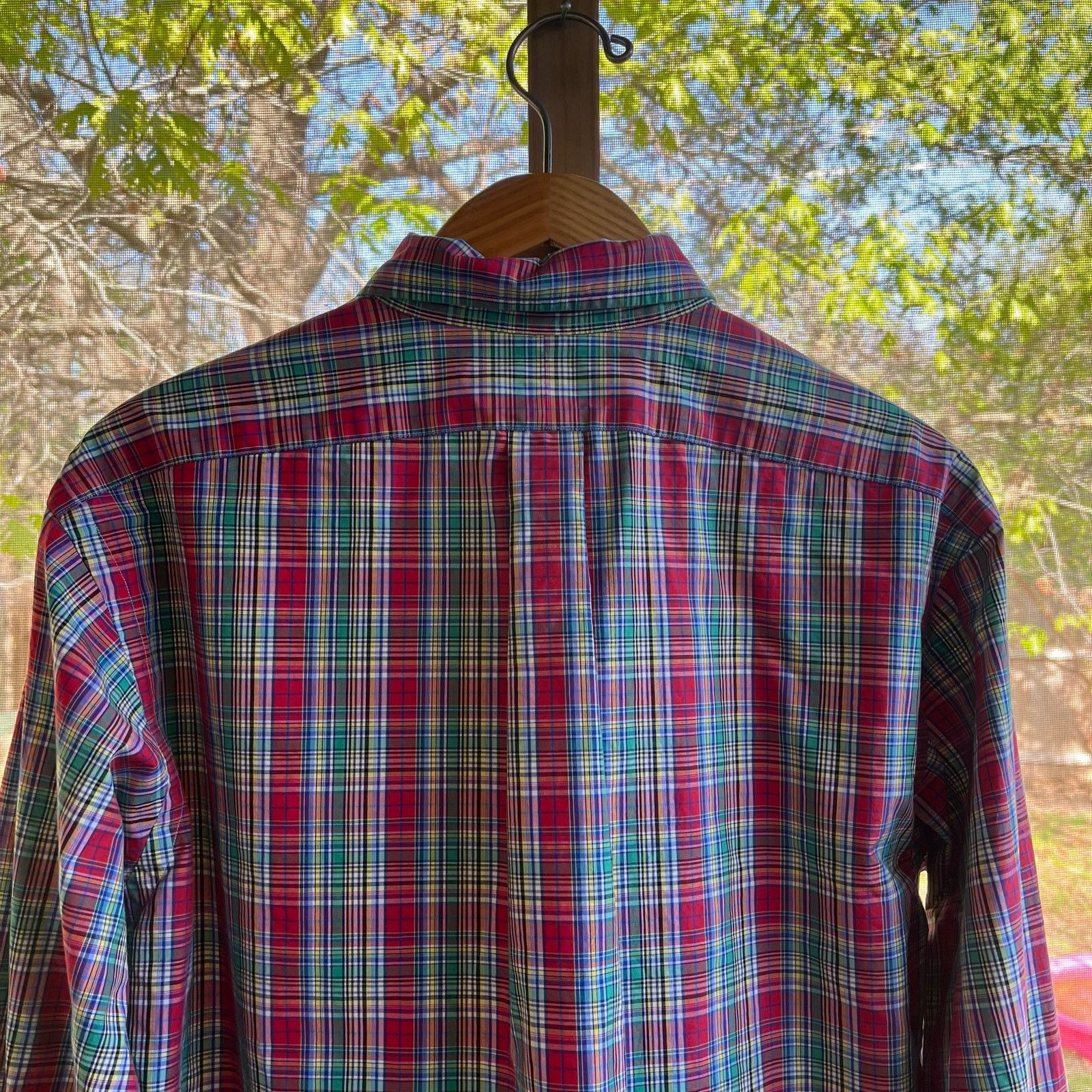 Ralph Lauren Ralph Lauren Red And Green Plaid Button Down Shirt Size 16/L Size US L / EU 52-54 / 3 - 4 Thumbnail