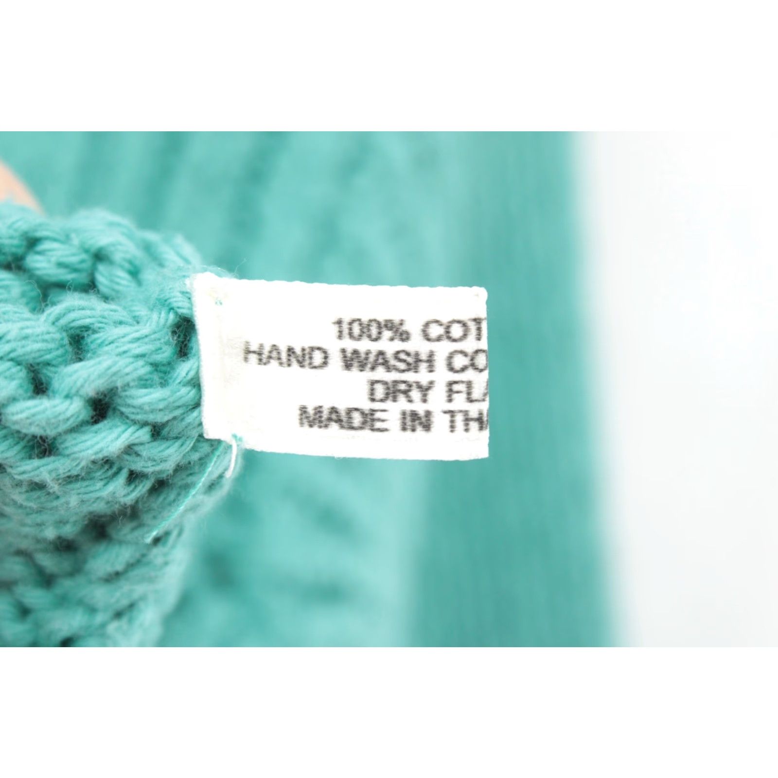 Vintage Rico Hand Knits Sweater Women Large Green Bell Cuff Knit Pullover Casual Bohemian Cottagecore Classic 100% Cotton Size L / US 10 / IT 46 - 6 Thumbnail