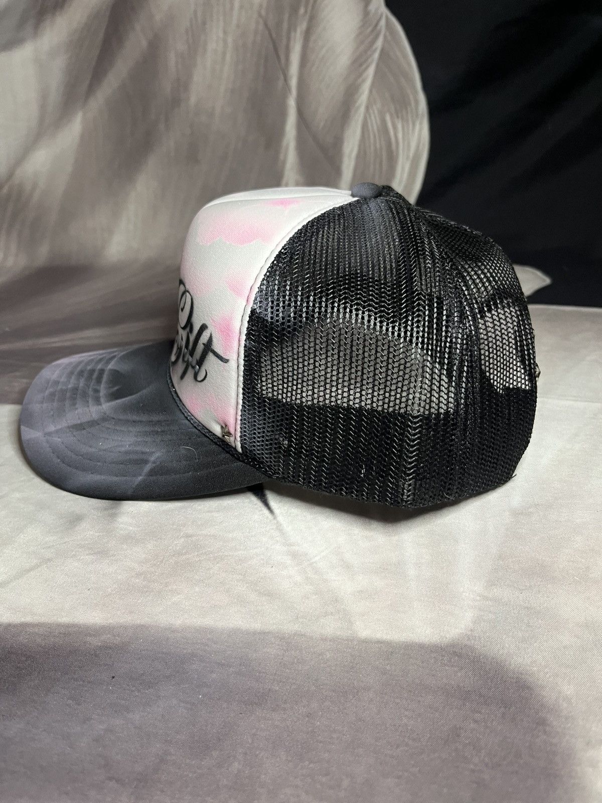 Other GODS GIFT Airbrushed 5 panel SnapBack Trucker Hat handpaintd Size ONE SIZE - 4 Thumbnail