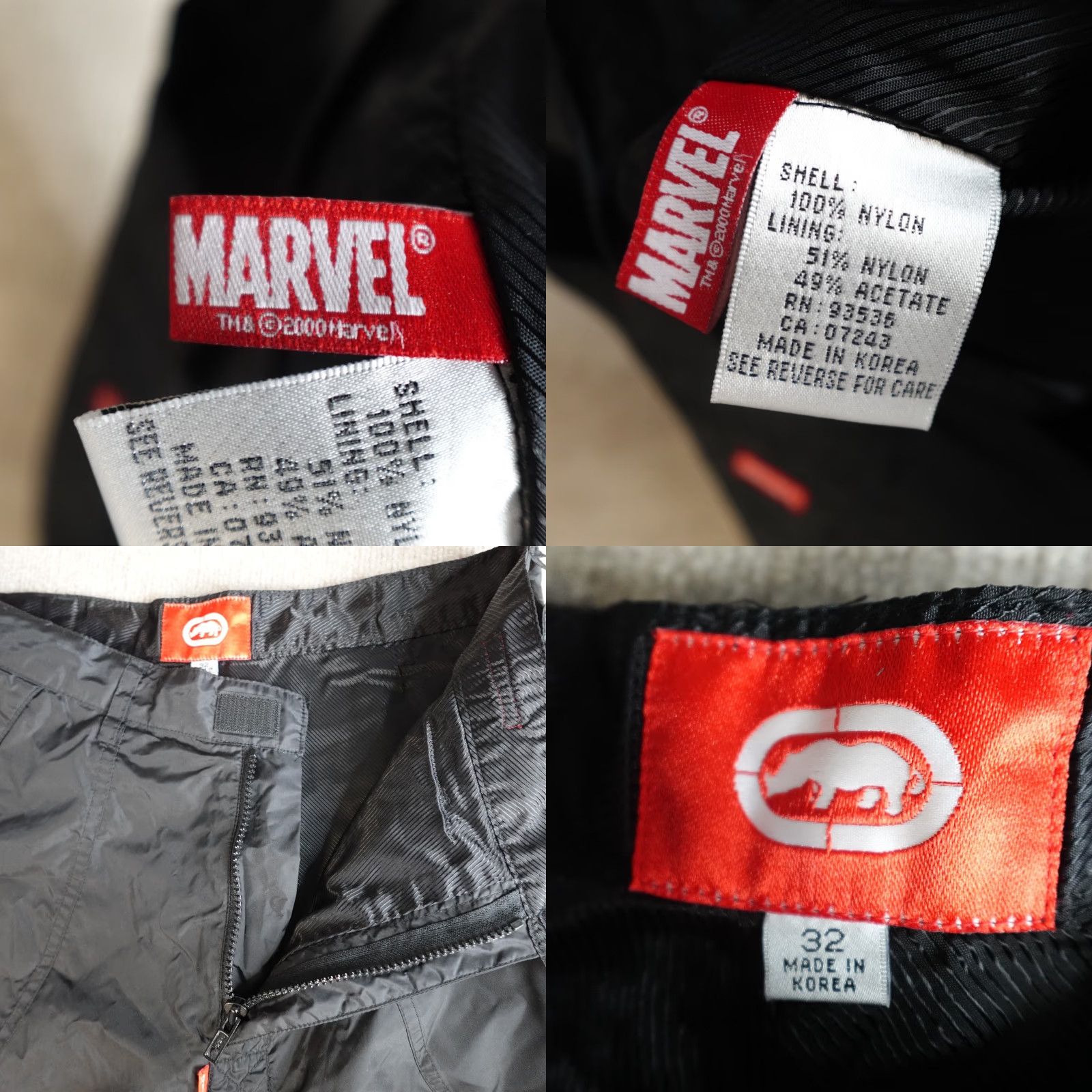 Ecko Unltd. VINTAGE Ecko Unltd. Pants Mens 30 Black Nylon Marvel 2000 Y2K Wide Leg Track Pants Straight Leg Regular Mens Black Nylon 30" Waist Vintage Size US 30 / EU 46 - 8 Thumbnail