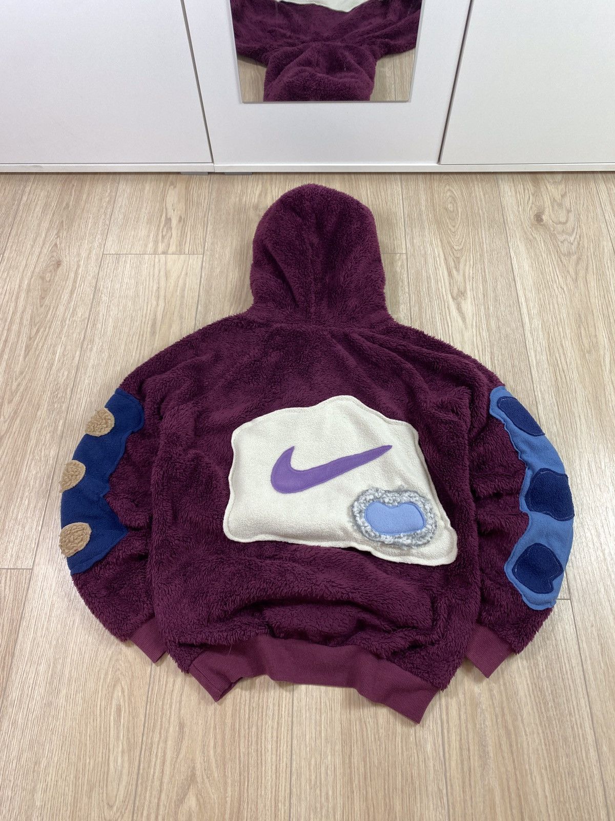 Nike × Vintage Vintage Nike Custom UFO Center Swoosh Oversize Hoodie Y2K UK Size US S / EU 44-46 / 1 - 2 Thumbnail