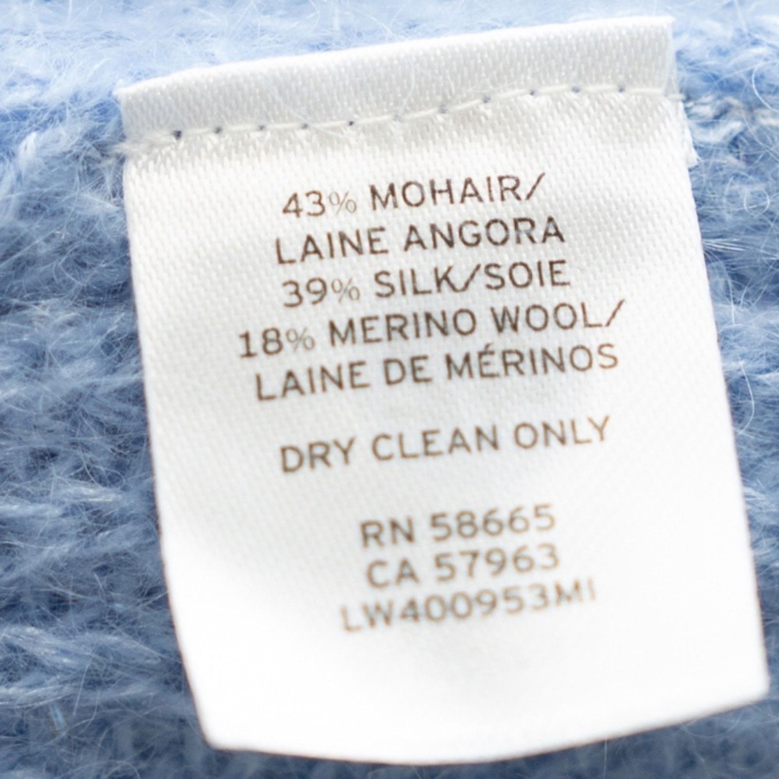 Designer Lewit. Puff Sleeve Mohair Angora Silk Wool Blend Sweater. Size L / US 10 / IT 46 - 11 Thumbnail