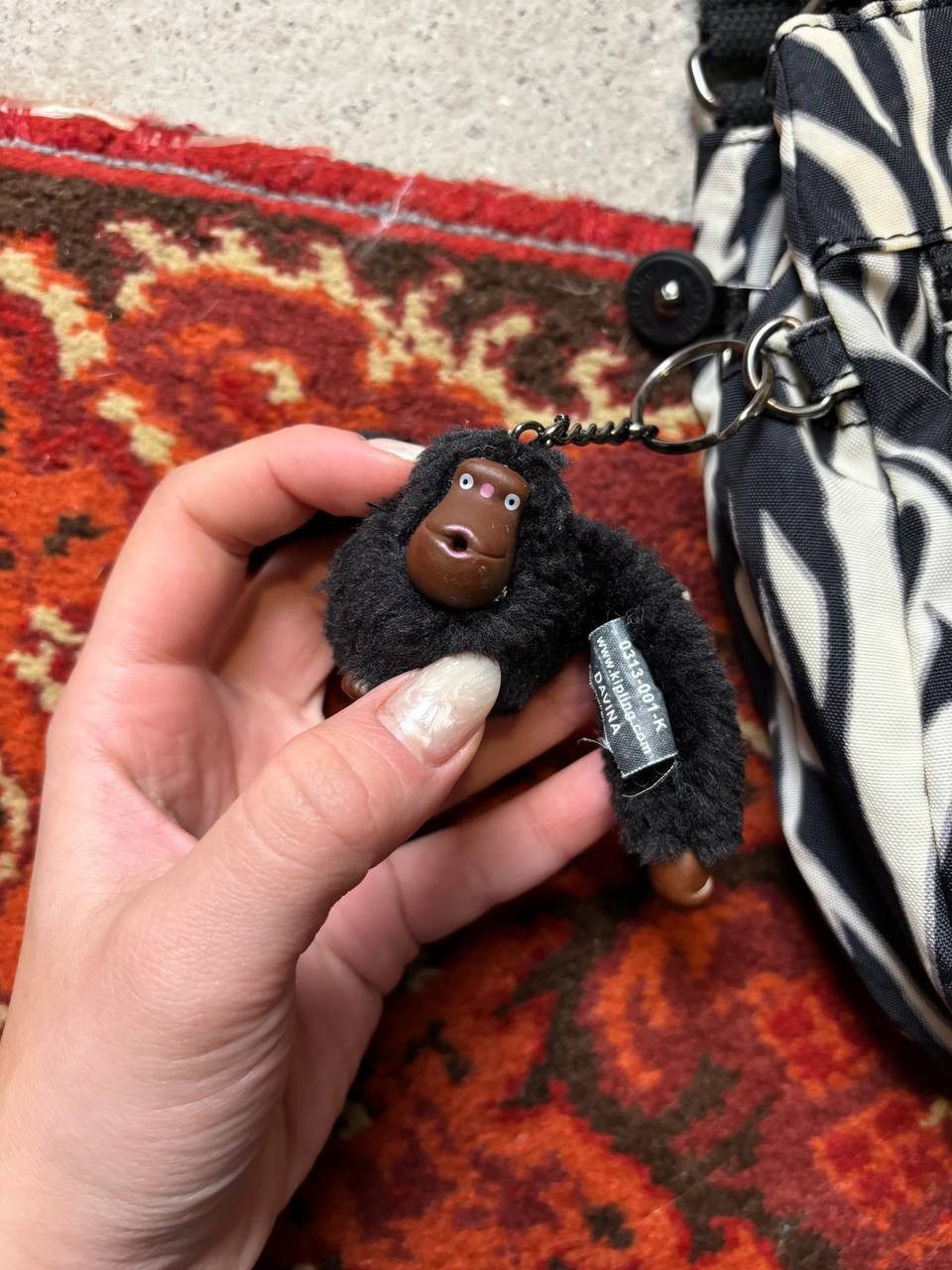 Japanese Brand × Vintage Vintage Y2K Kipling Monkey Toy Japanese Zebra Print Bag Size ONE SIZE - 2 Thumbnail