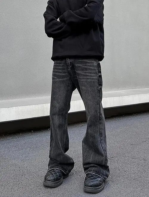 Men Distress Punk Jeans