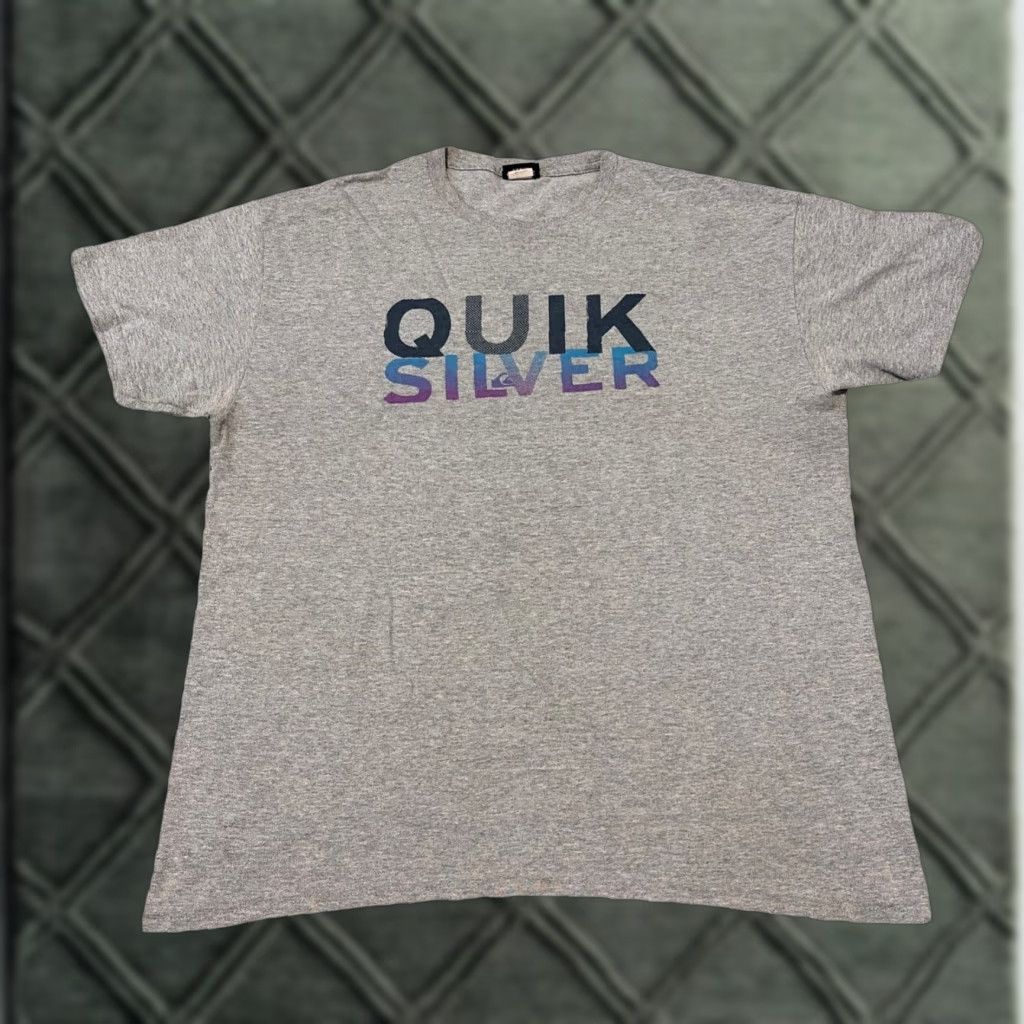 Quiksilver VINTAGE Quiksilver T-Shirt Men's Large Gray Grunge 2000s Y2K Surf Skate Size US L / EU 52-54 / 3 - 1 Thumbnail