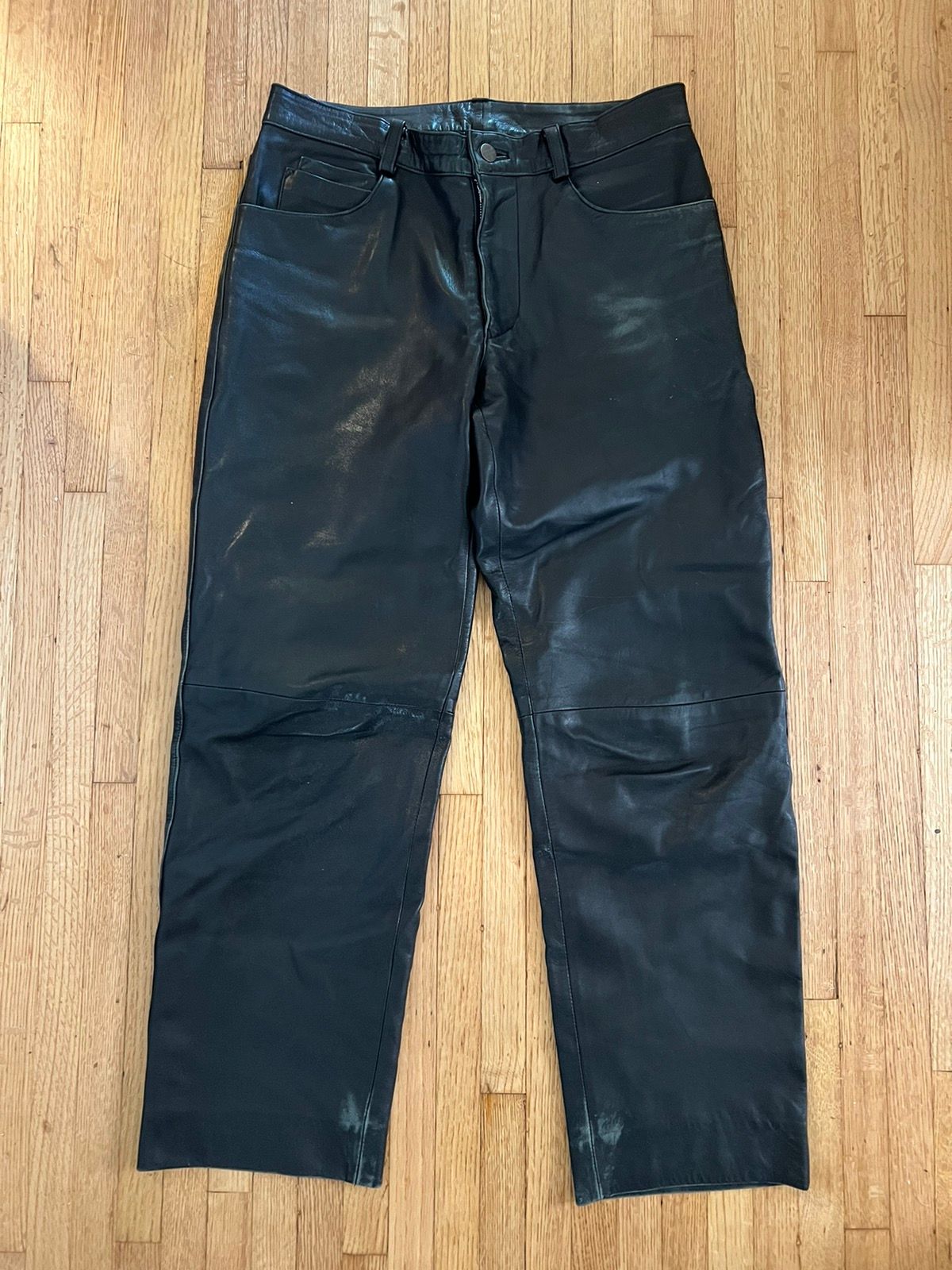 Pre-owned Jean Paul Gaultier Final Price !!  Homme Leather Pants 30 In Black