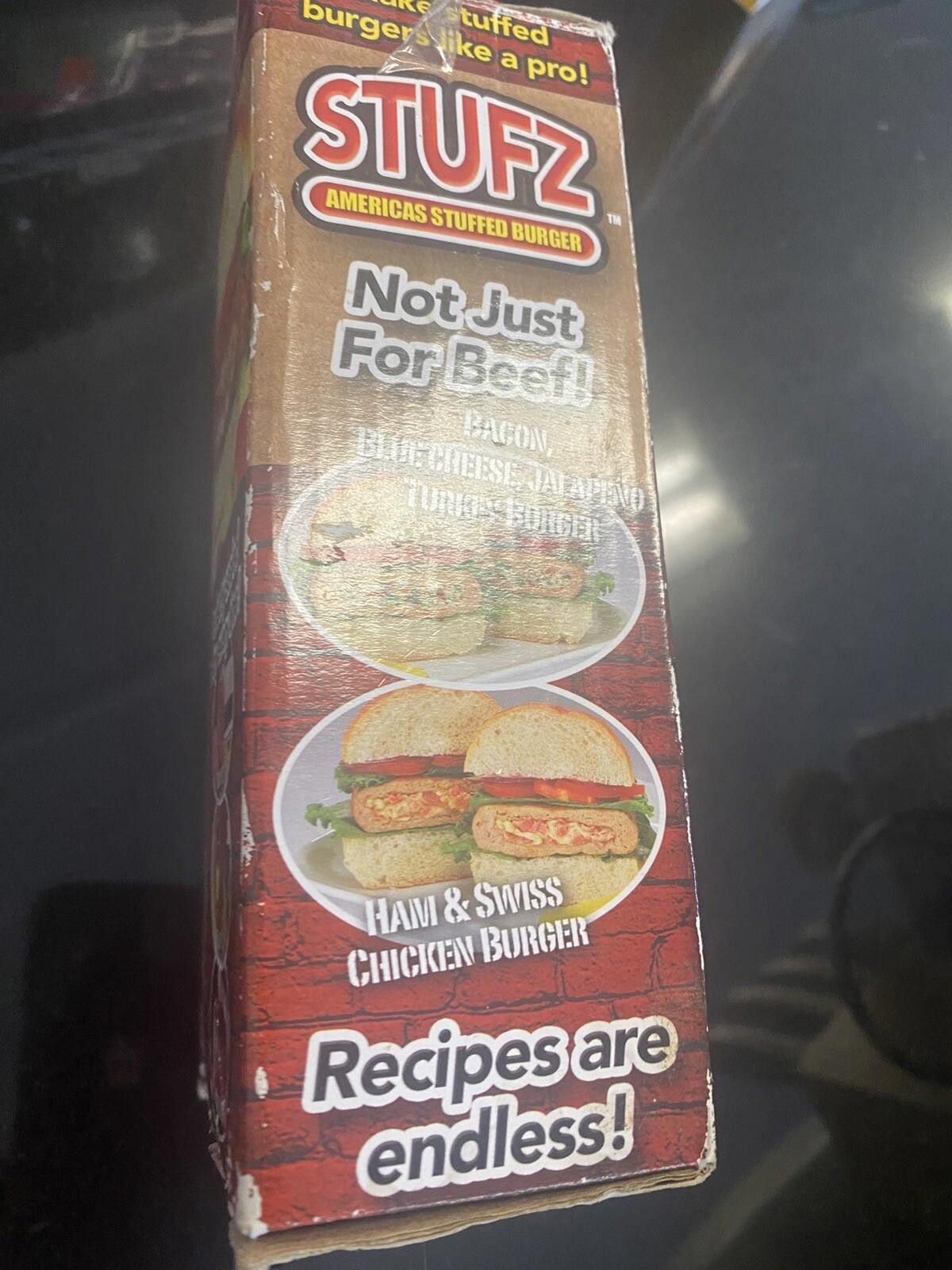 Other STUFZ Burger Stuffer Hamburger Maker Stuff BBQ As Seen On TV Size ONE SIZE - 7 Thumbnail
