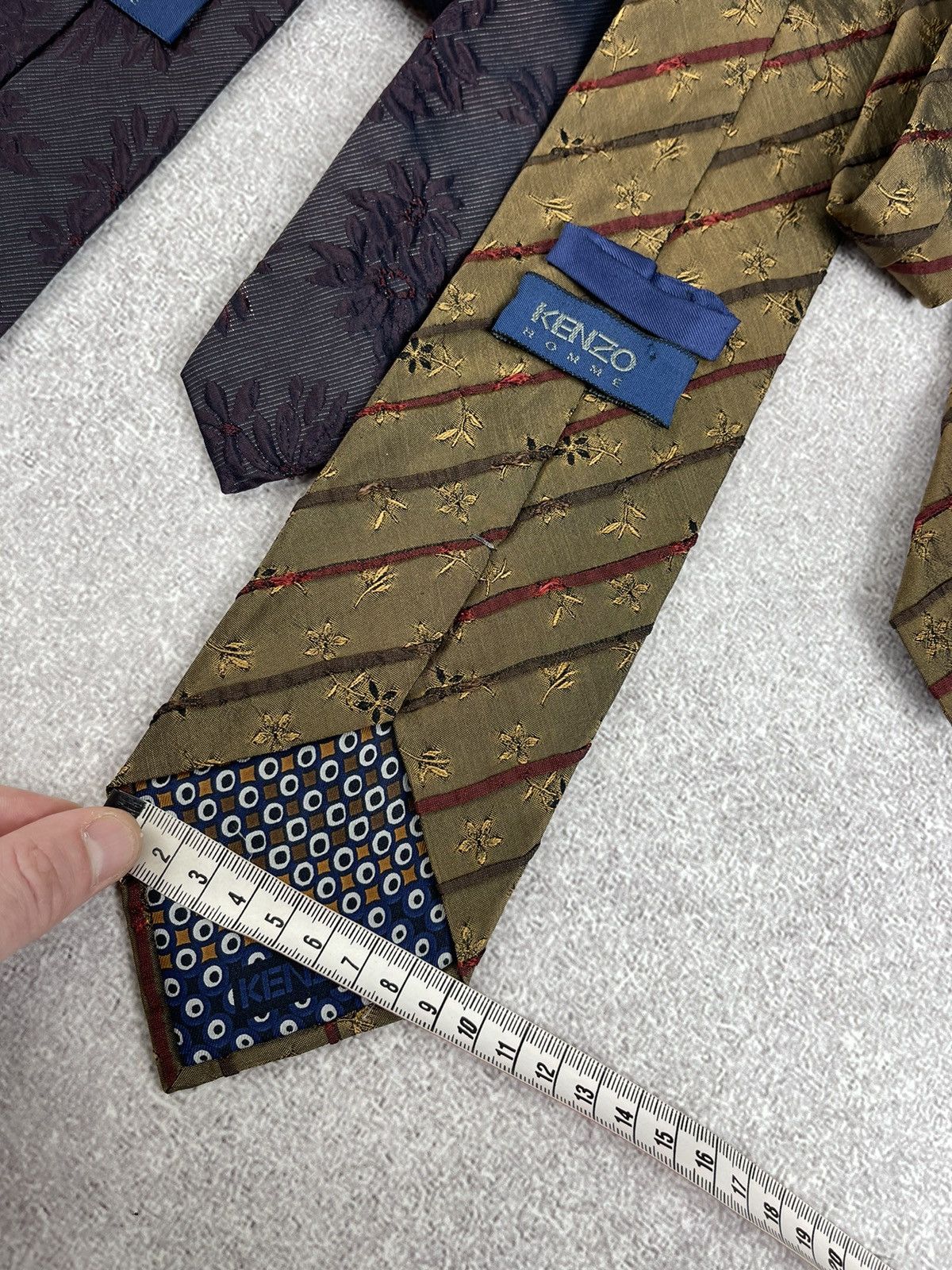 Kenzo × Vintage Vintage Kenzo Homme Printed Silk Tie Size ONE SIZE - 15 Thumbnail