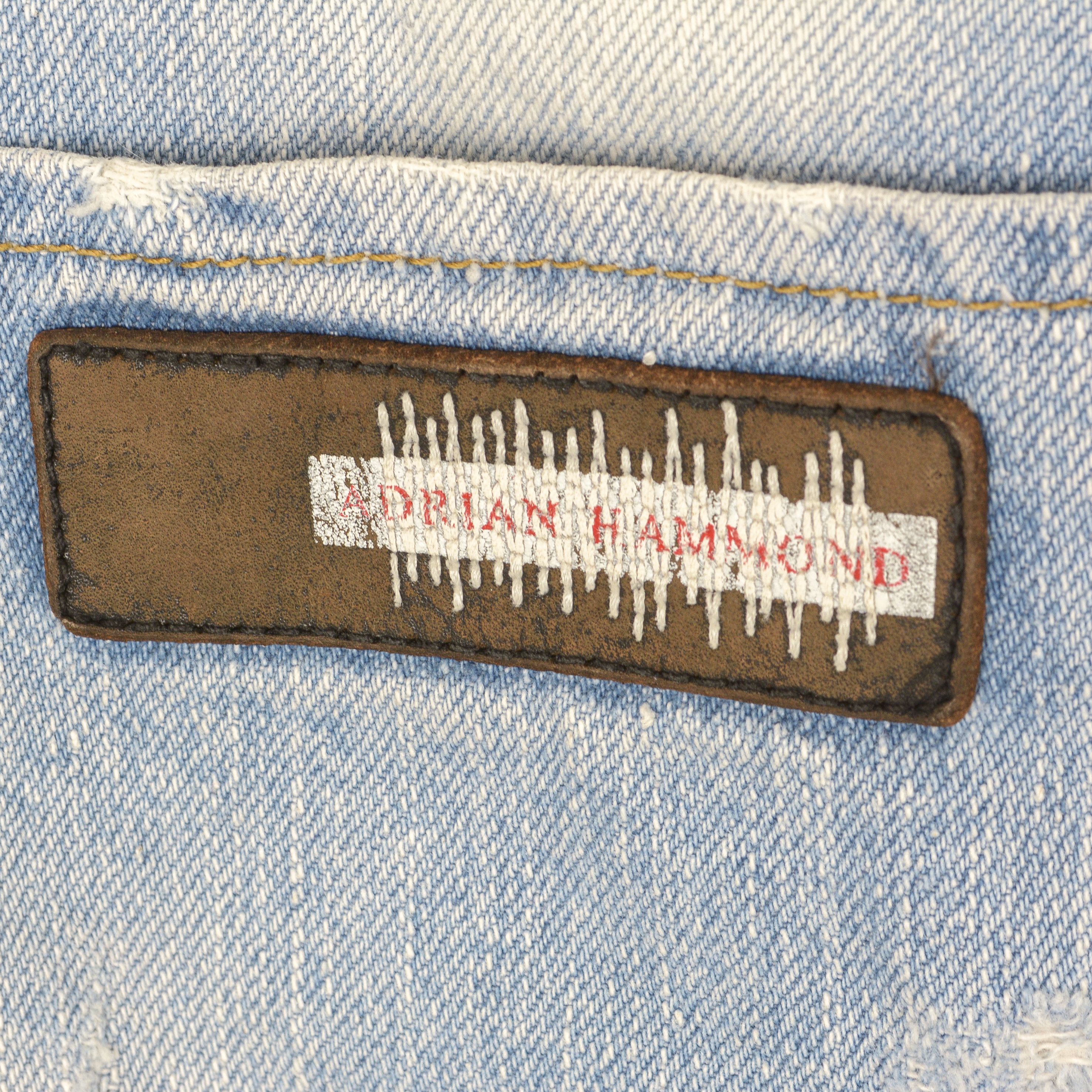 Designer Adrian Hammond W32 L34 Regular Tapered Jean Pants Distressed Size US 32 / EU 48 - 6 Thumbnail