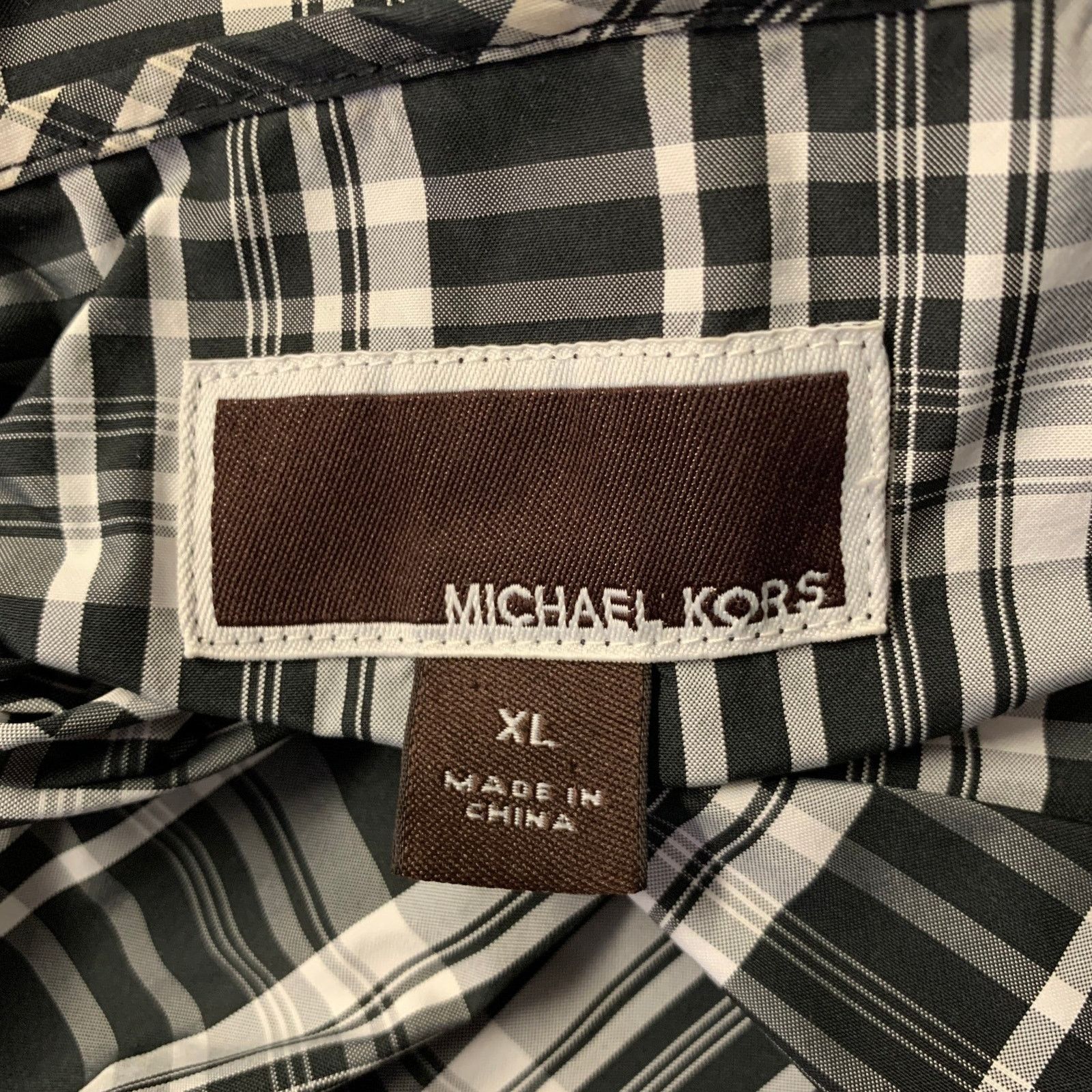 Michael Kors MICHAEL KORS XL White Black Plaid Polyester Hooded Jacket Size US XL / EU 56 / 4 - 5 Thumbnail