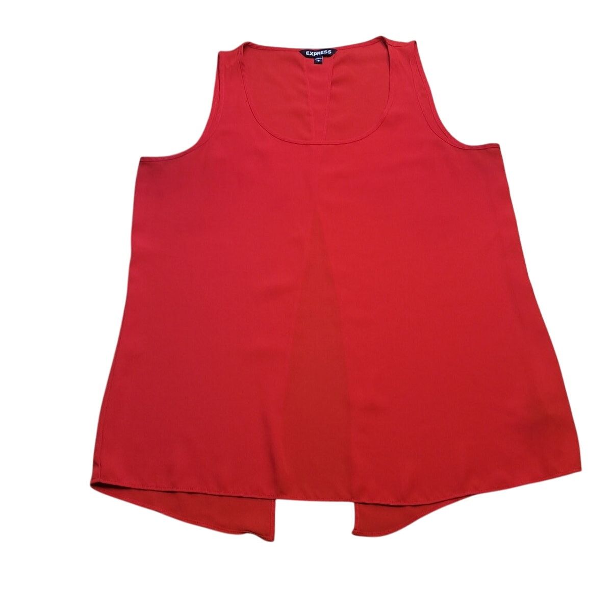 Express Express Red Sleeveless Split Back Blouse L EUC Size L / US 10 / IT 46 - 2 Thumbnail
