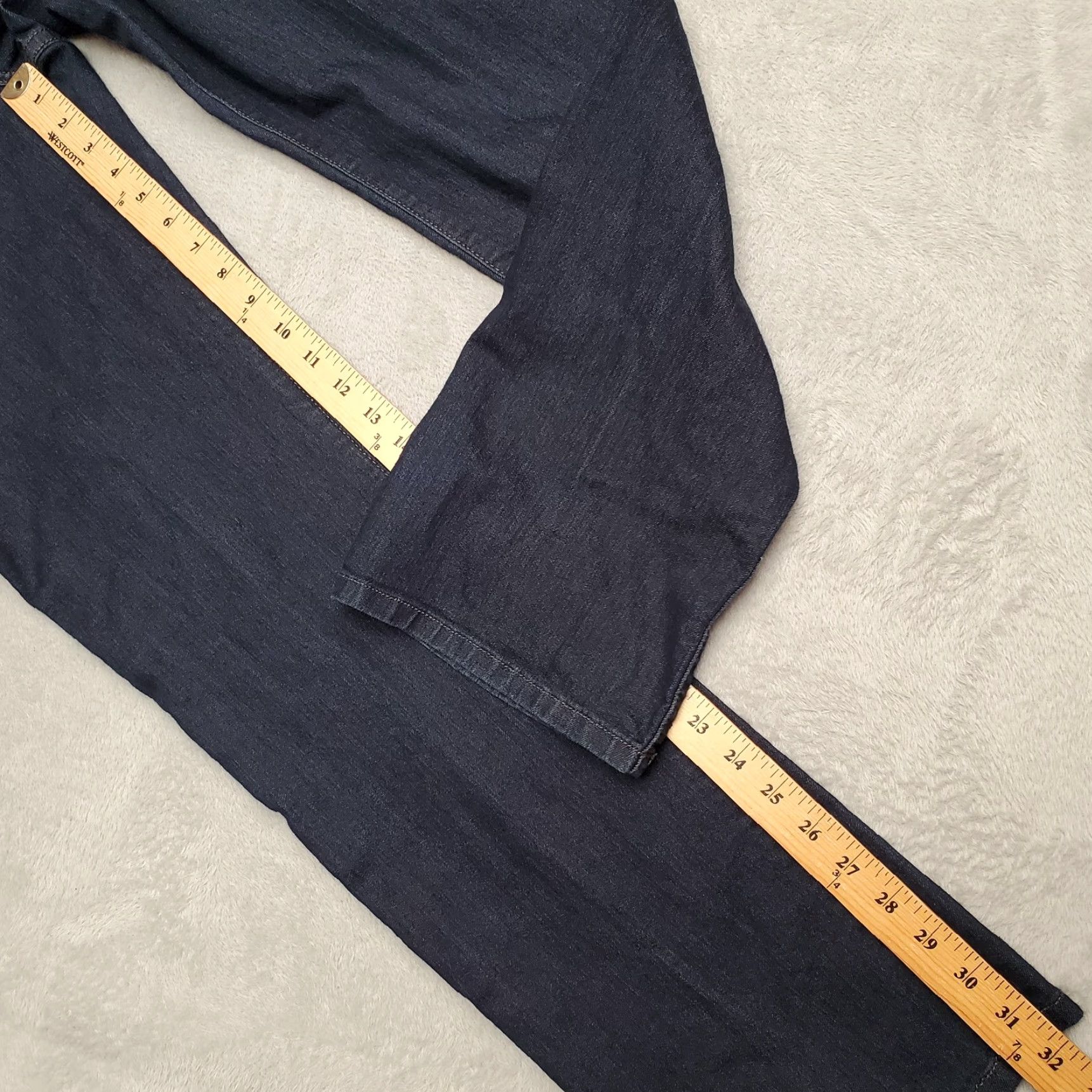 Vintage NYJD Jeans Womens 30x32 Blue Straight Leg Stretch Embroidered Pocket 5-Pocket Denim Cotton Blend Jeans Size 12 90s Womens Size 34" / US 12 / IT 48 - 6 Thumbnail