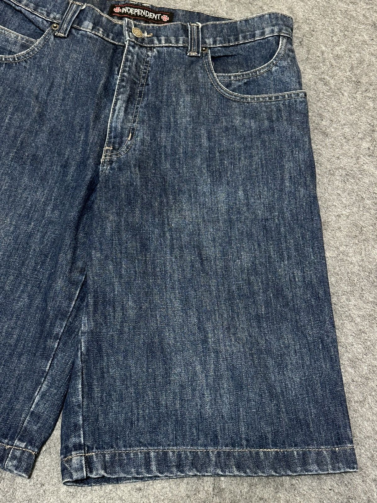 Independent Truck Co. Independent brand denim shorts baggy popular in Y2K skate. Size US 34 / EU 50 - 3 Thumbnail