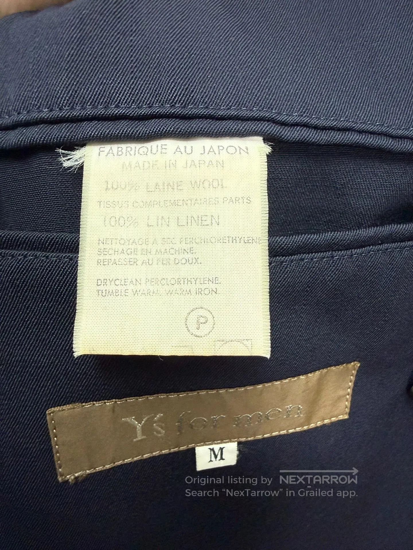 Yohji Yamamoto Yohji Yamamoto Y's Men's Wool Navy Coat. Size US M / EU 48-50 / 2 - 8 Thumbnail